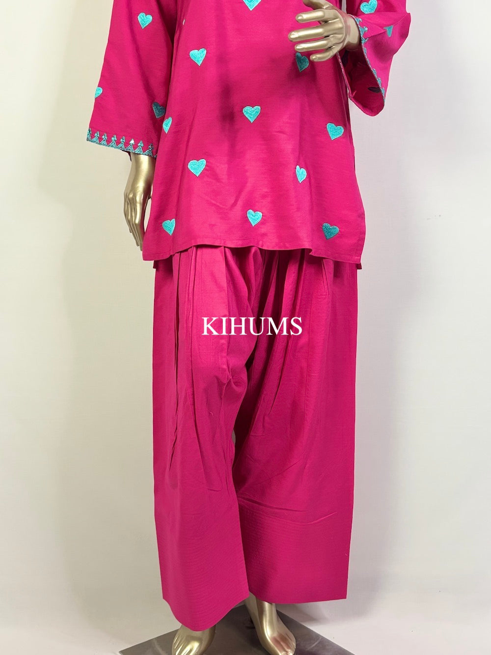 DIL SE Heart Embroidered Farshi Shalwar