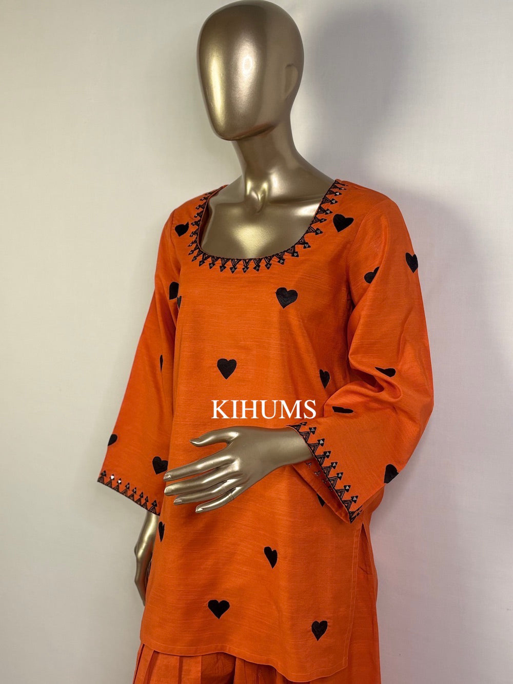 DIL SE Heart Embroidered Farshi Shalwar