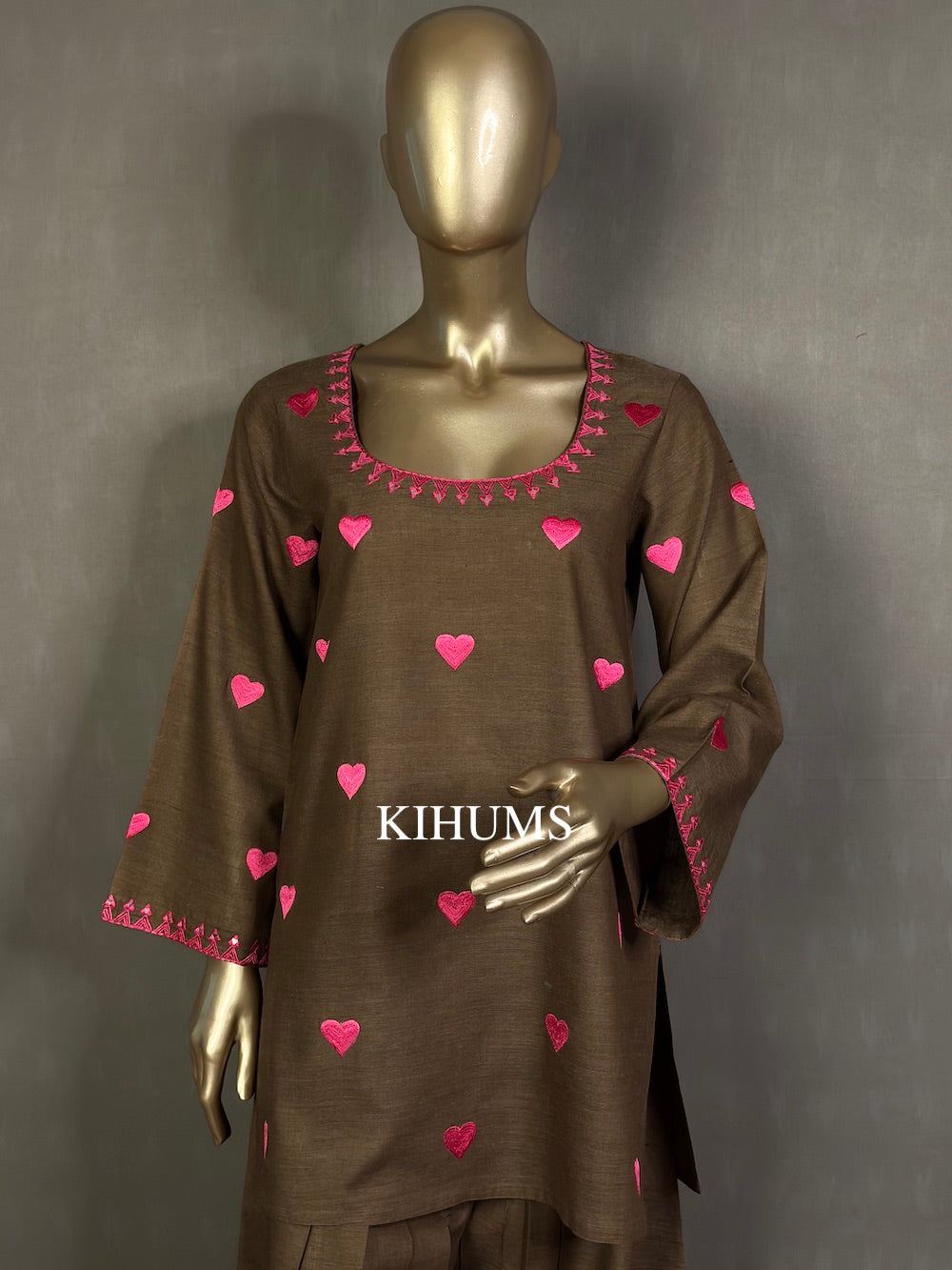 DIL SE Heart Embroidered Farshi Shalwar