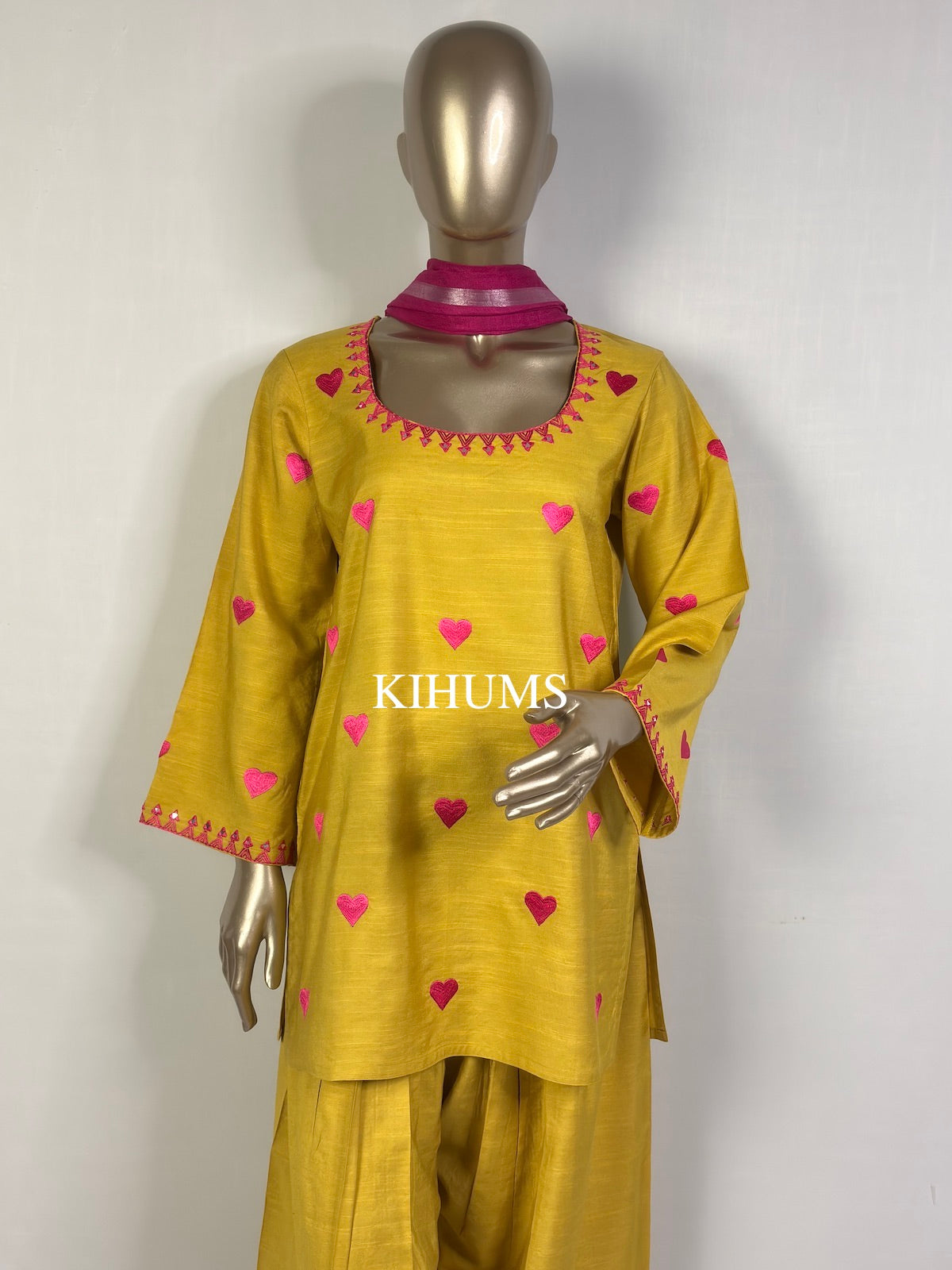 DIL SE Heart Embroidered Farshi Shalwar