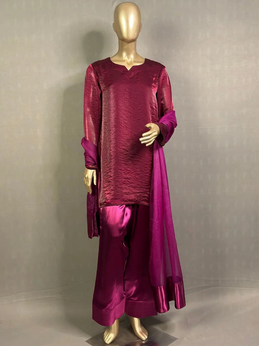 MEHRU Magenta Farshi Shalwar Pakistani Kurta Set | Best Pakistani Kurta Sets for women kihums clothing