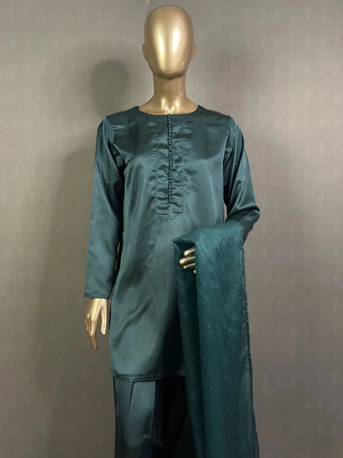 MEHRU Pine Green Farshi Shalwar Pakistani Kurta Set | Best Pakistani Kurta Sets for women kihums clothing