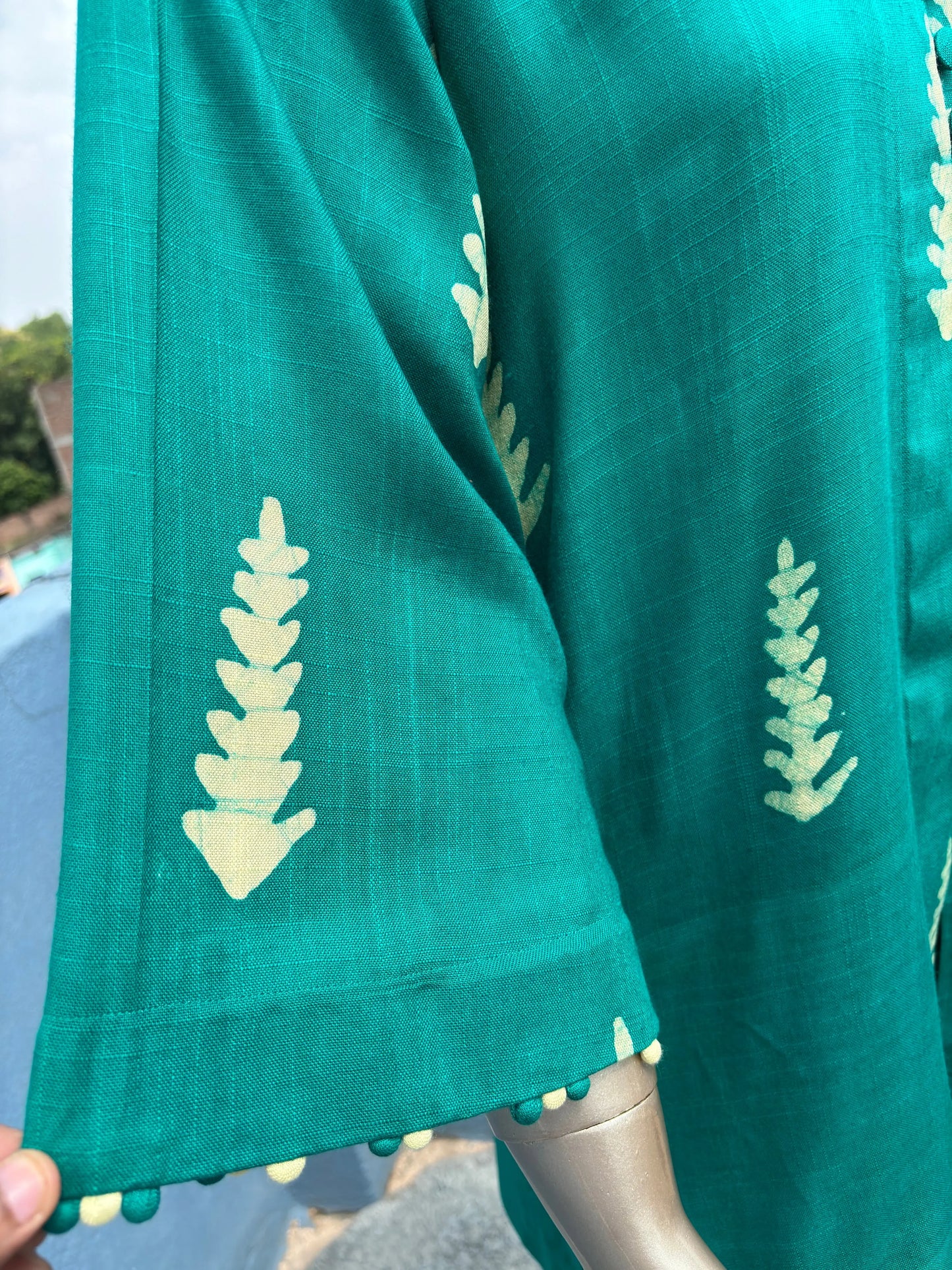 Green Batik Print Co-ord Set: Elegant & Comfortable Two-Piece Outfit | Fusion of Elegance and Comfort kihums clothing