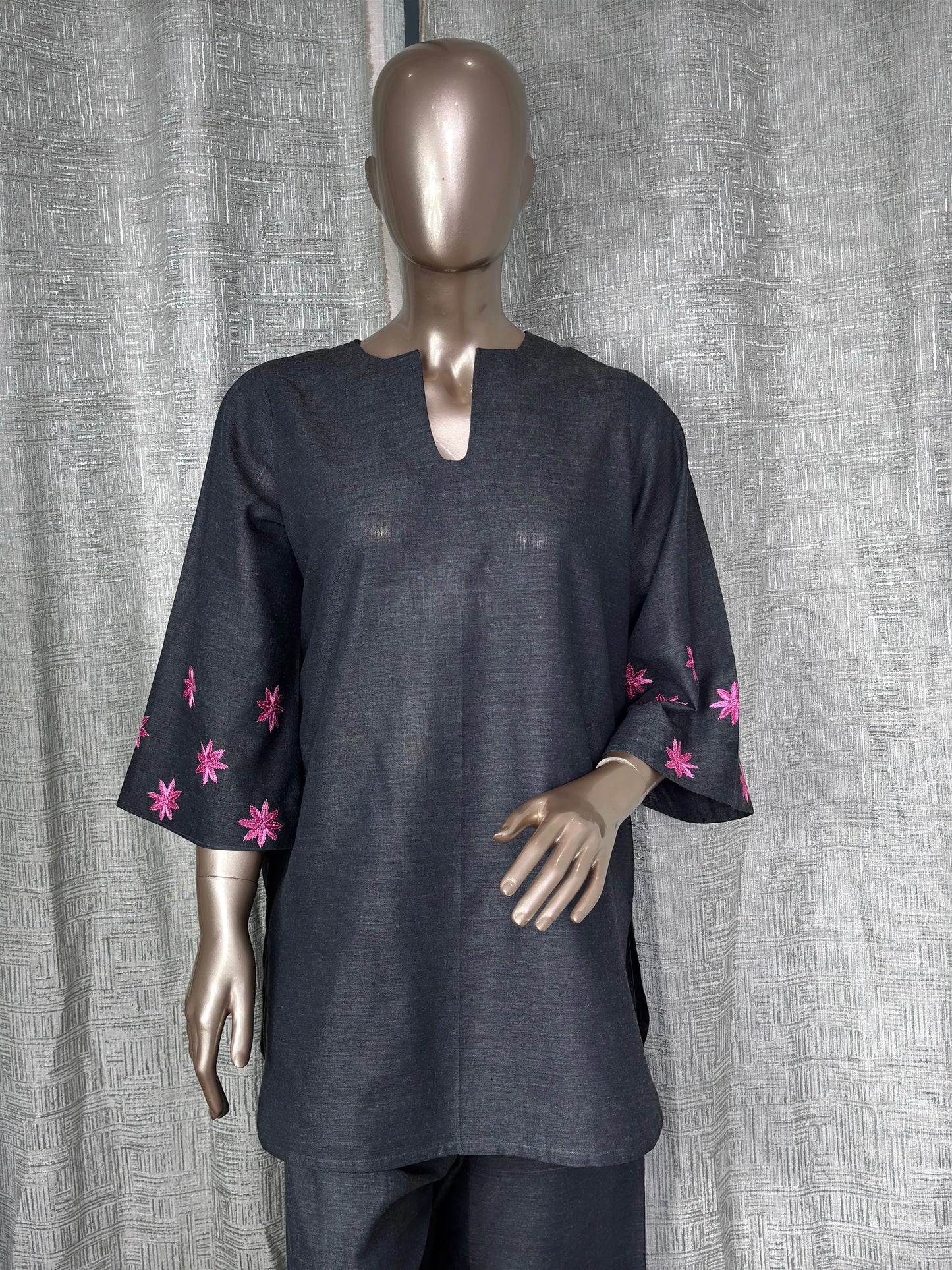 Black Co-ord Set with hand embroidery work kihums clothing