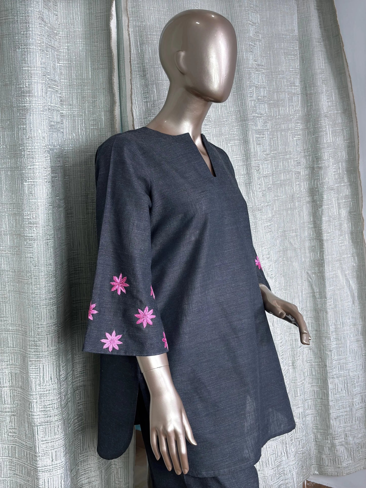 Black Co-ord Set with hand embroidery work kihums clothing