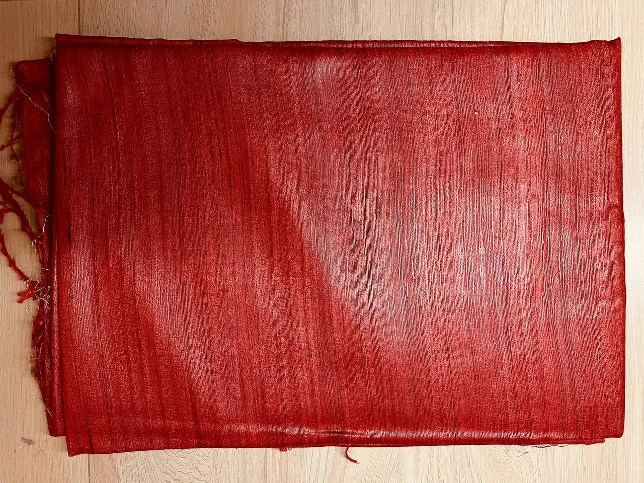 Red Shade Handwoven Tussar Silk Saree | KIHUMS Saree kihums clothing