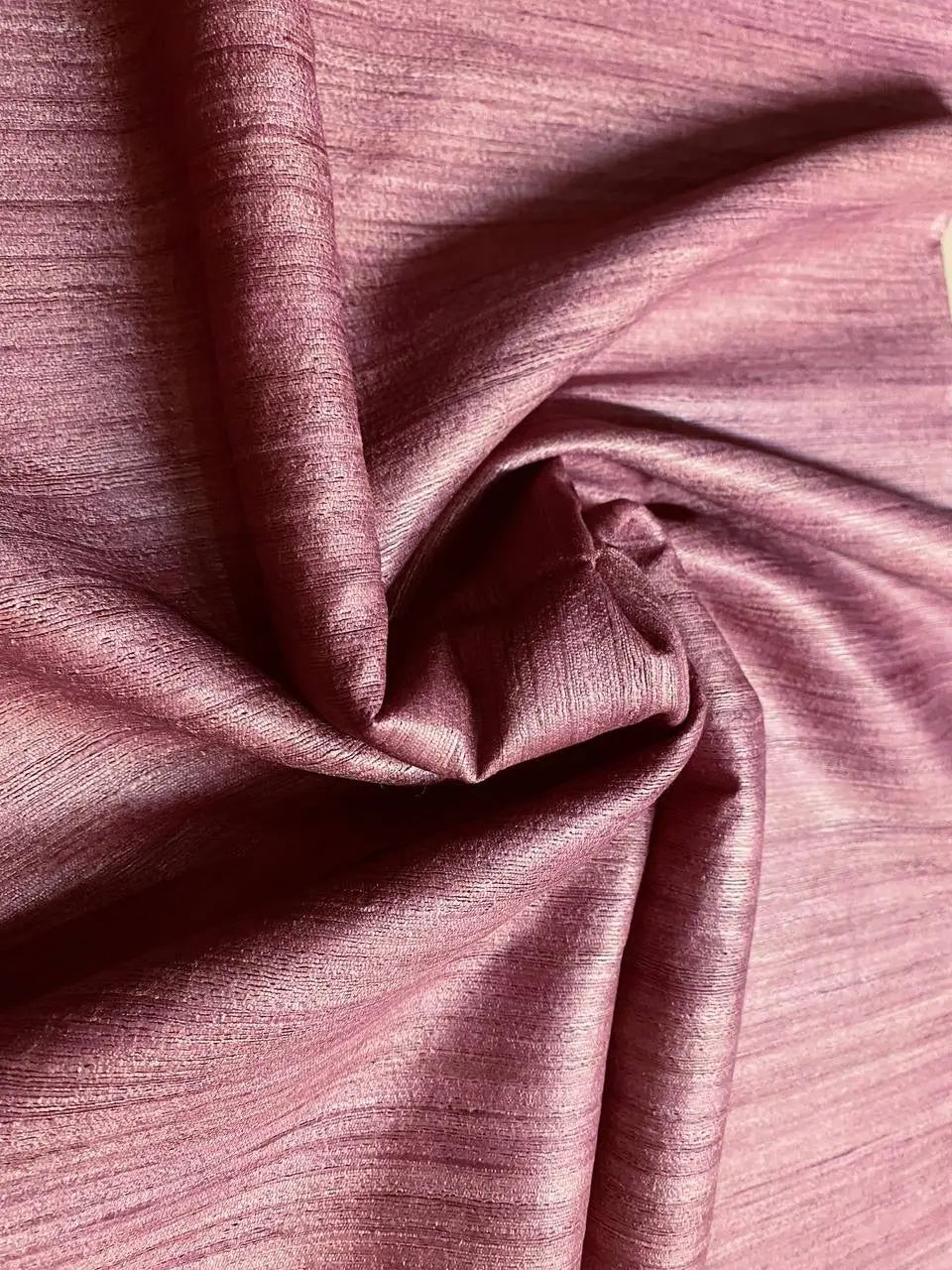Dusty Rose Handwoven Tussar Silk Saree | KIHUMS Saree