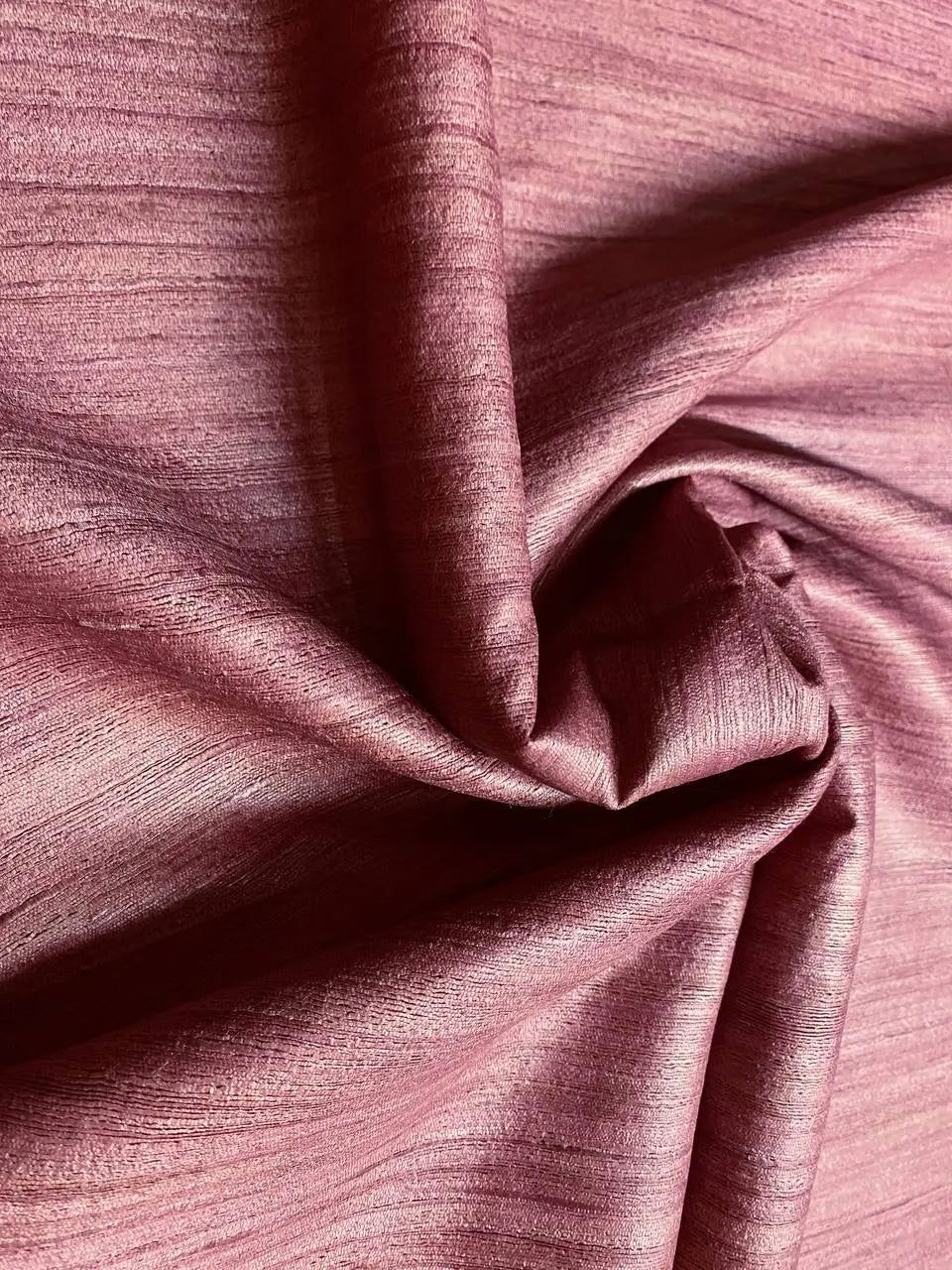 Dusty Rose Handwoven Tussar Silk Saree | KIHUMS Saree
