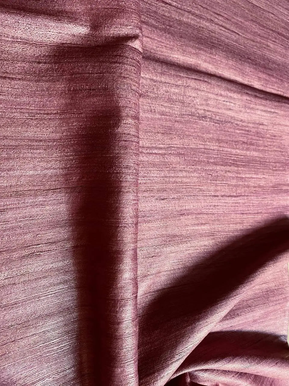 Dusty Rose Handwoven Tussar Silk Saree | KIHUMS Saree