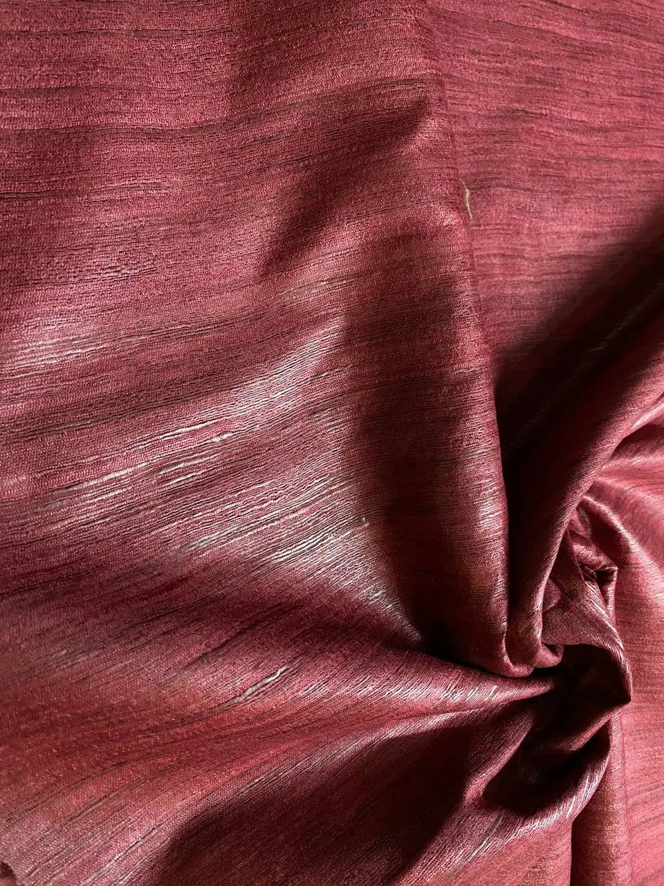 Wine Shade Handwoven Tussar Silk Saree | KIHUMS Saree kihums clothing