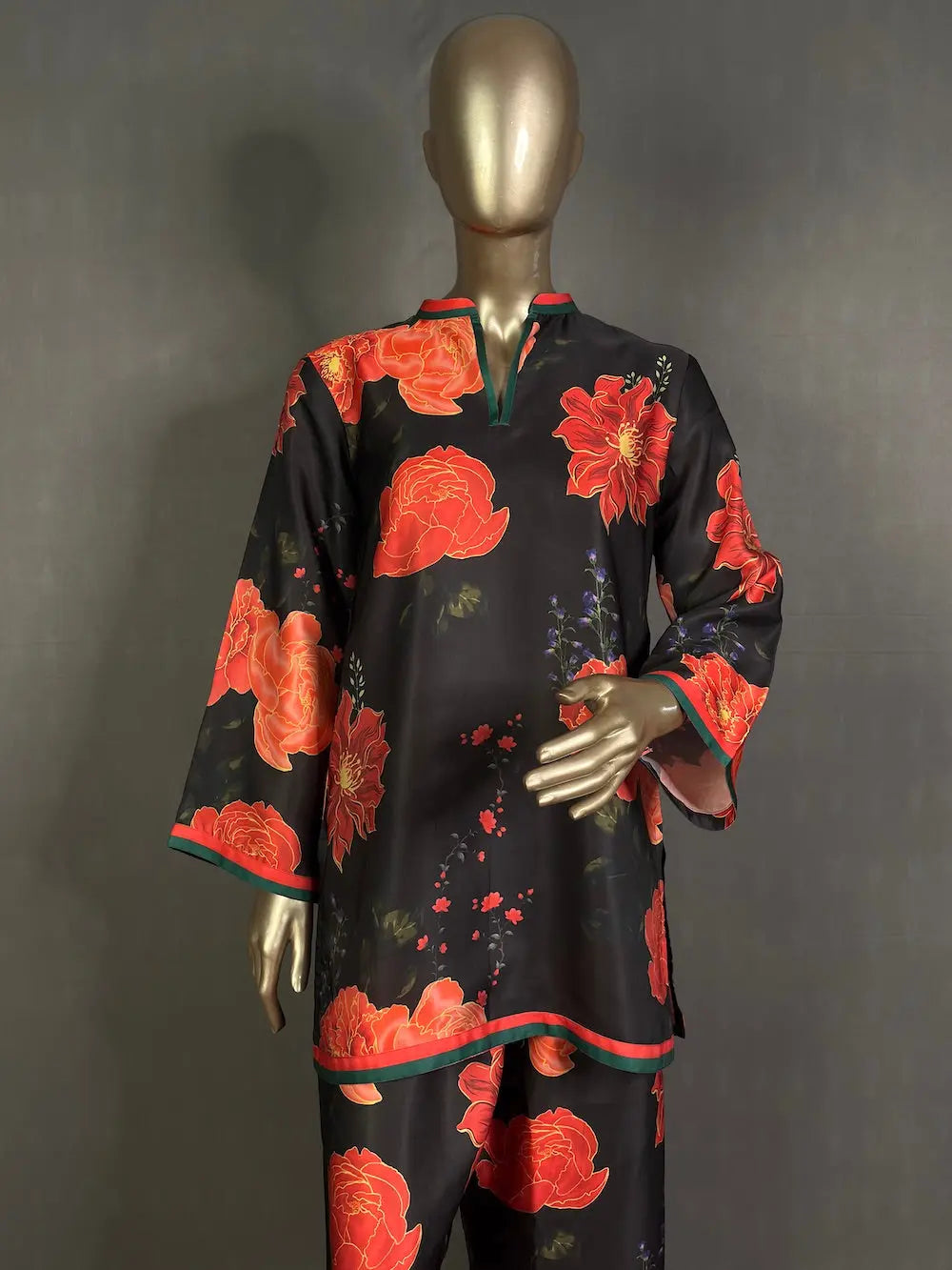 Modal Silk Pakistani Kurta Set with beautiful print | Best Pakistani Kurta Set for women kihums clothing