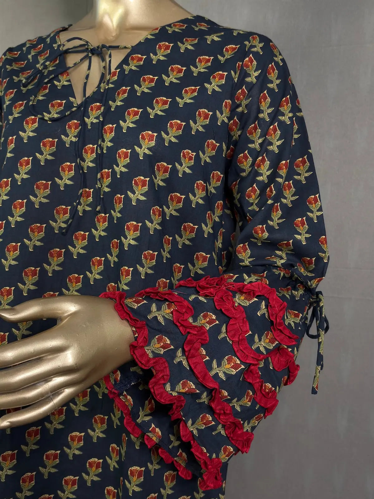 BAHAAR - Printed Salwar Kameez with statement Sleeves kihums clothing