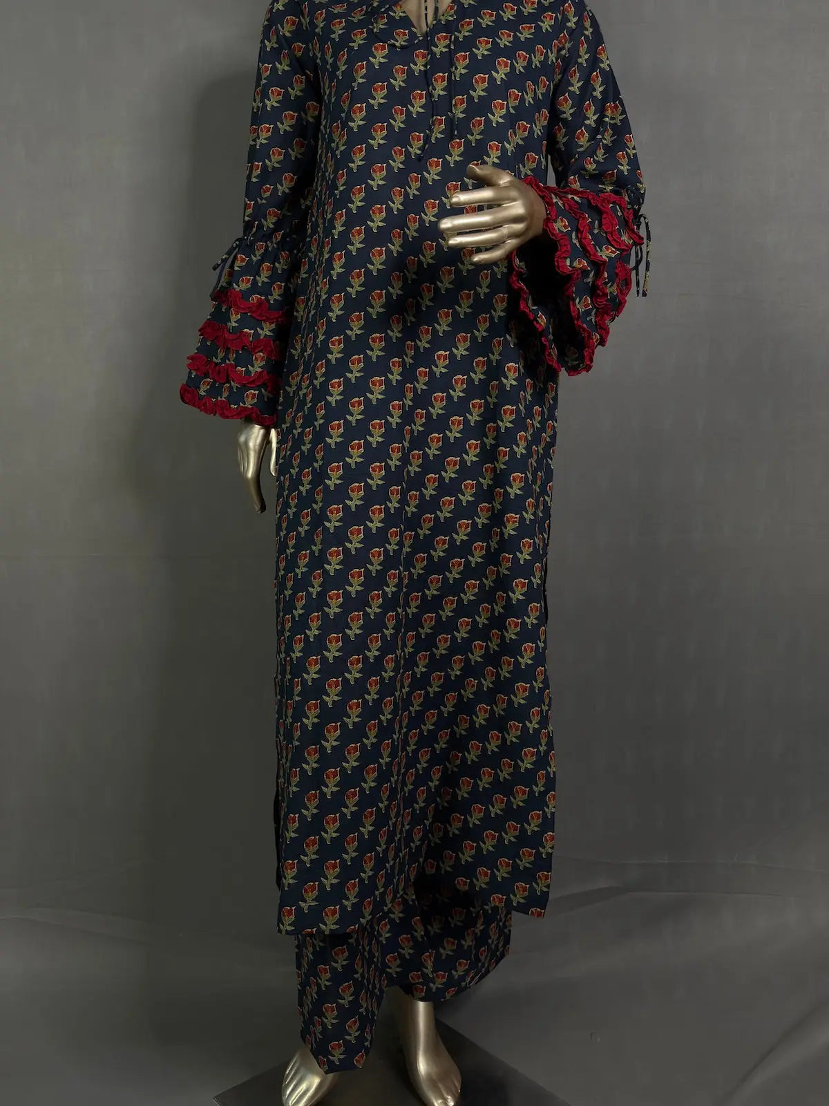 BAHAAR - Printed Salwar Kameez with statement Sleeves kihums clothing