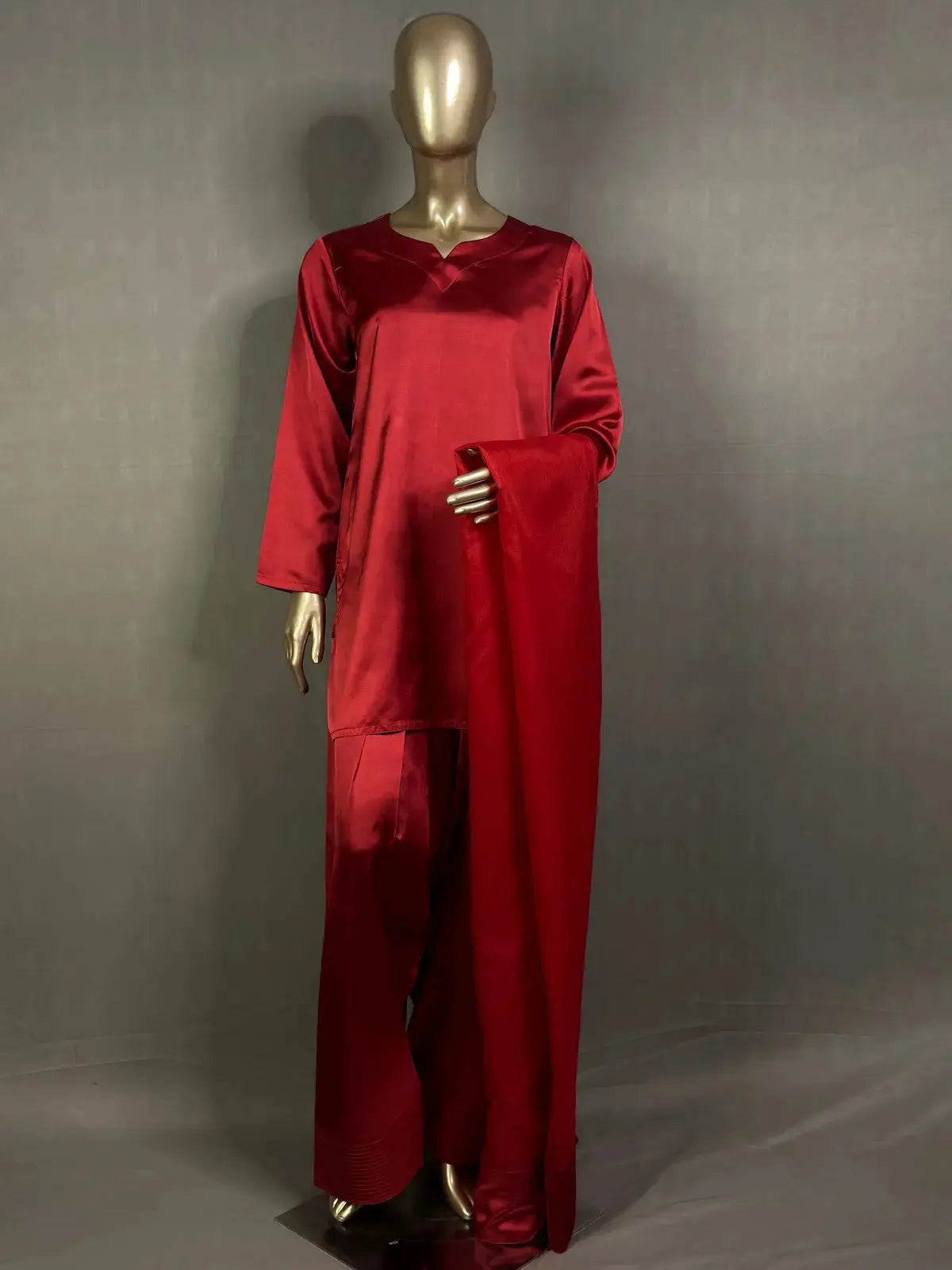 MEHRU Red Farshi Shalwar Pakistani Kurta Set | Embroidery work | Best Pakistani Kurta Sets for women (Copy) kihums clothing