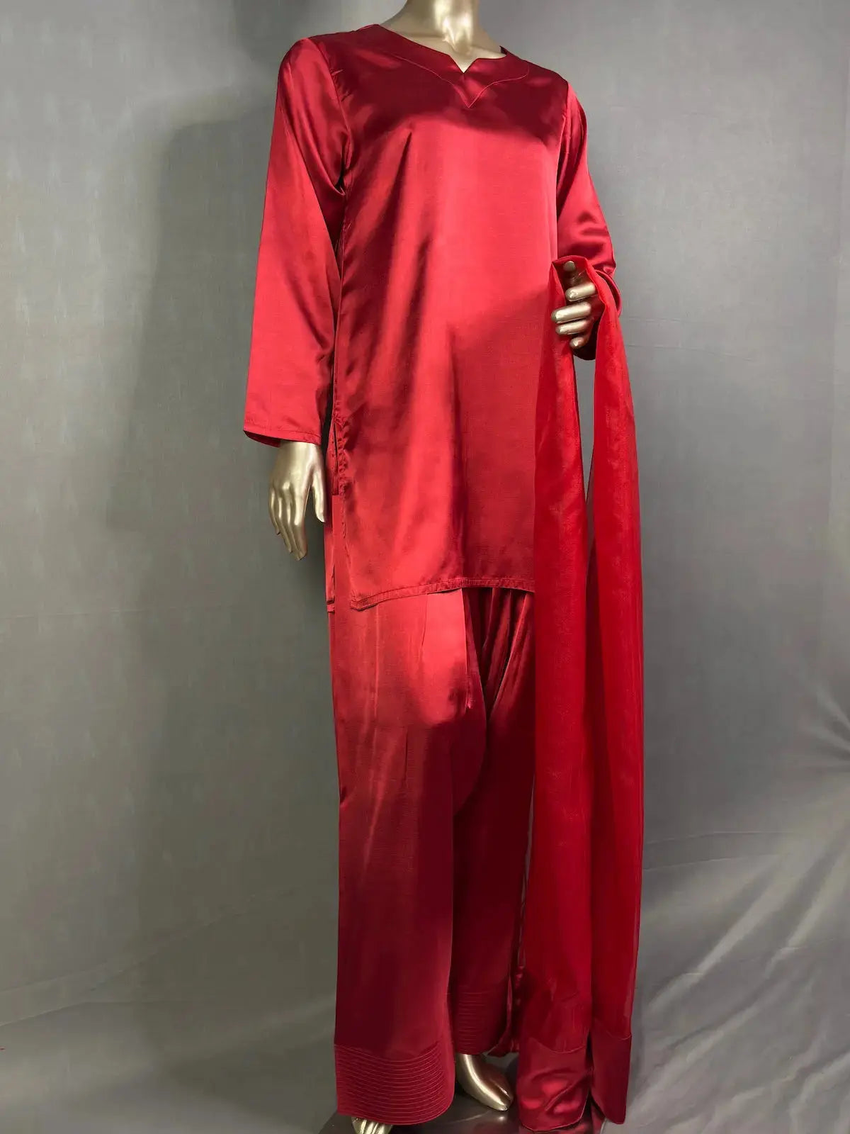 MEHRU Red Farshi Shalwar Pakistani Kurta Set | Embroidery work | Best Pakistani Kurta Sets for women (Copy) kihums clothing