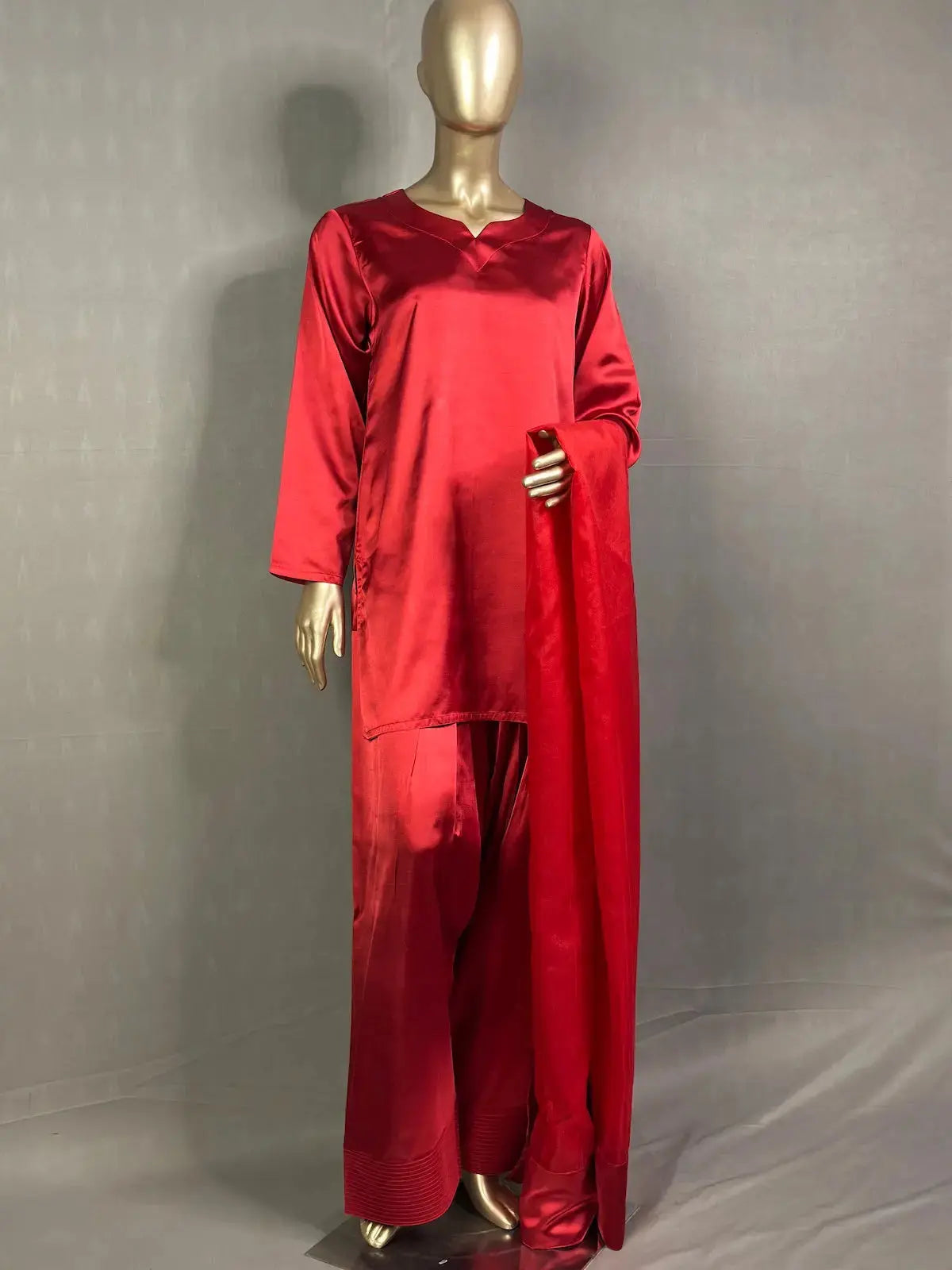 MEHRU Red Farshi Shalwar Pakistani Kurta Set | Embroidery work | Best Pakistani Kurta Sets for women (Copy) kihums clothing