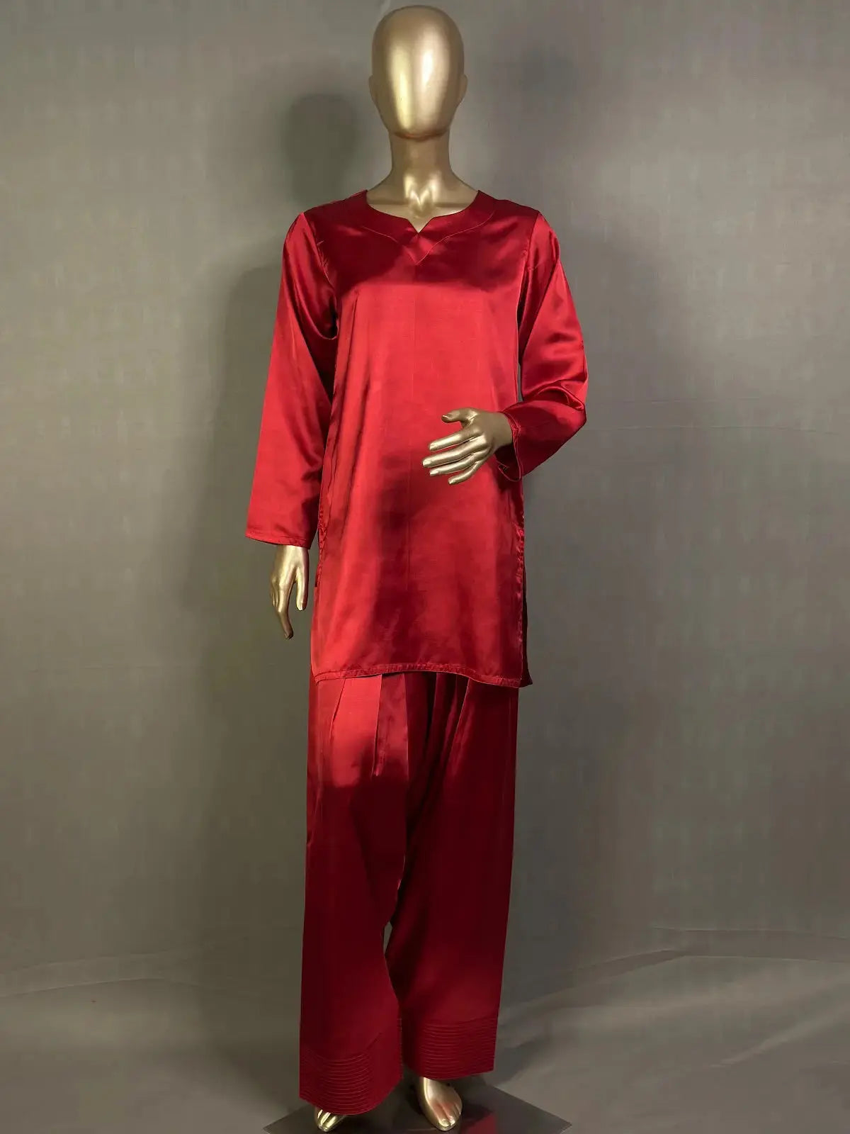 MEHRU Red Farshi Shalwar Pakistani Kurta Set | Embroidery work | Best Pakistani Kurta Sets for women (Copy) kihums clothing