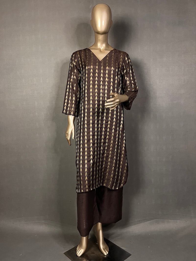 SHANAYA Three Piece Kurta Sets for women | Thread Woven Shalwar Suit