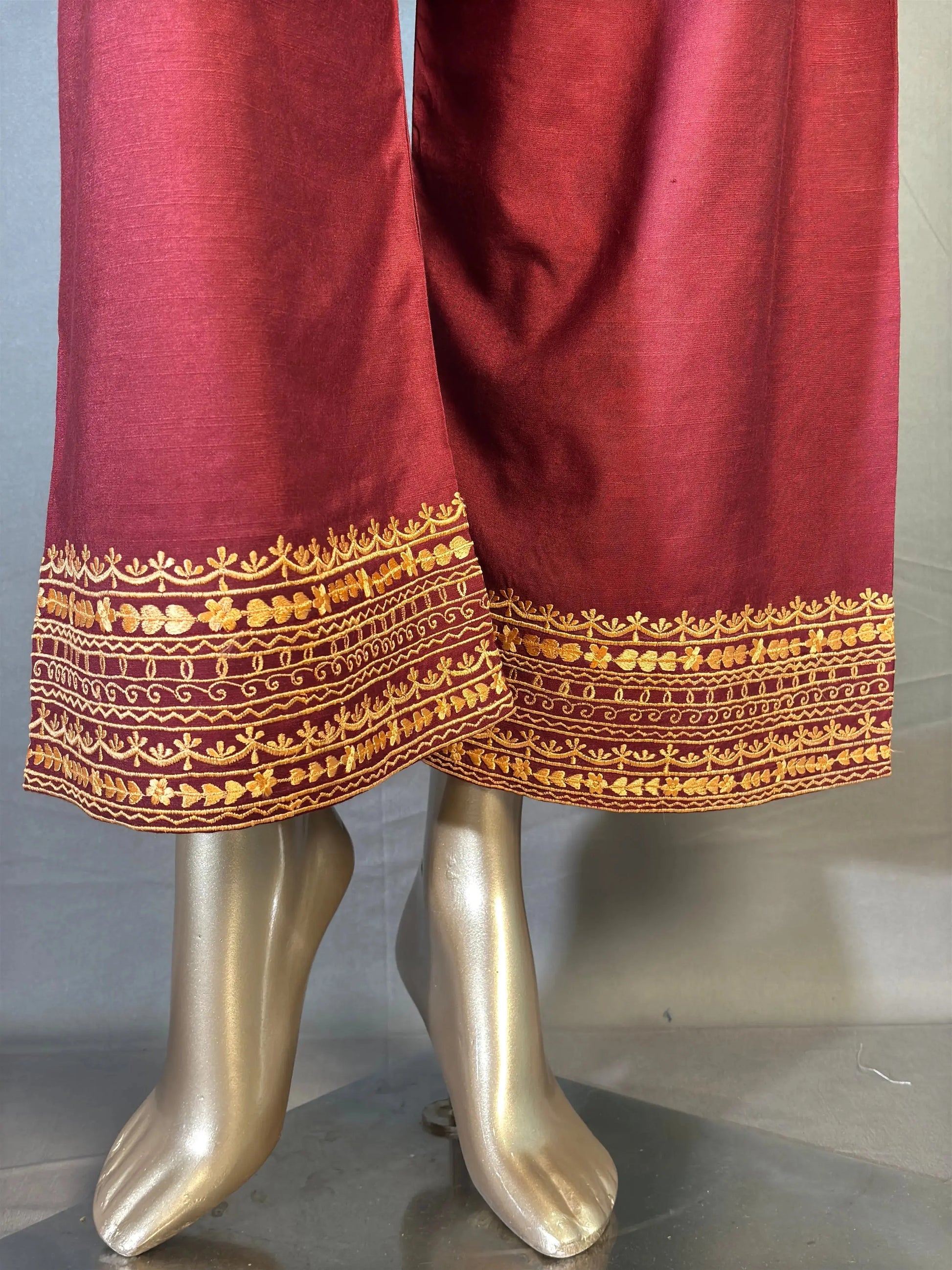 Brownish Wine Shade with Peach Thread Embroidered Pakistani Style Co-ord sets kihums clothing