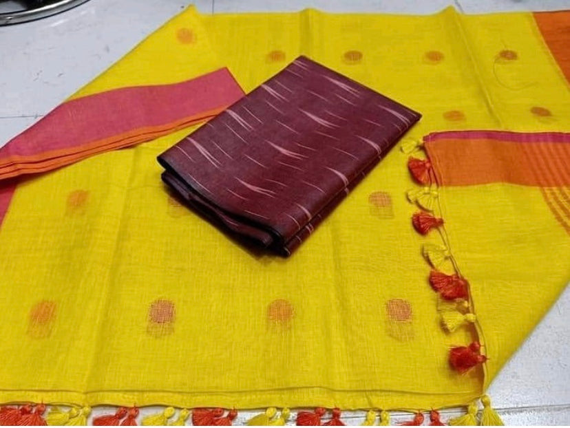 Digital print pure organic linen 2 PC Unstitched Dress Material