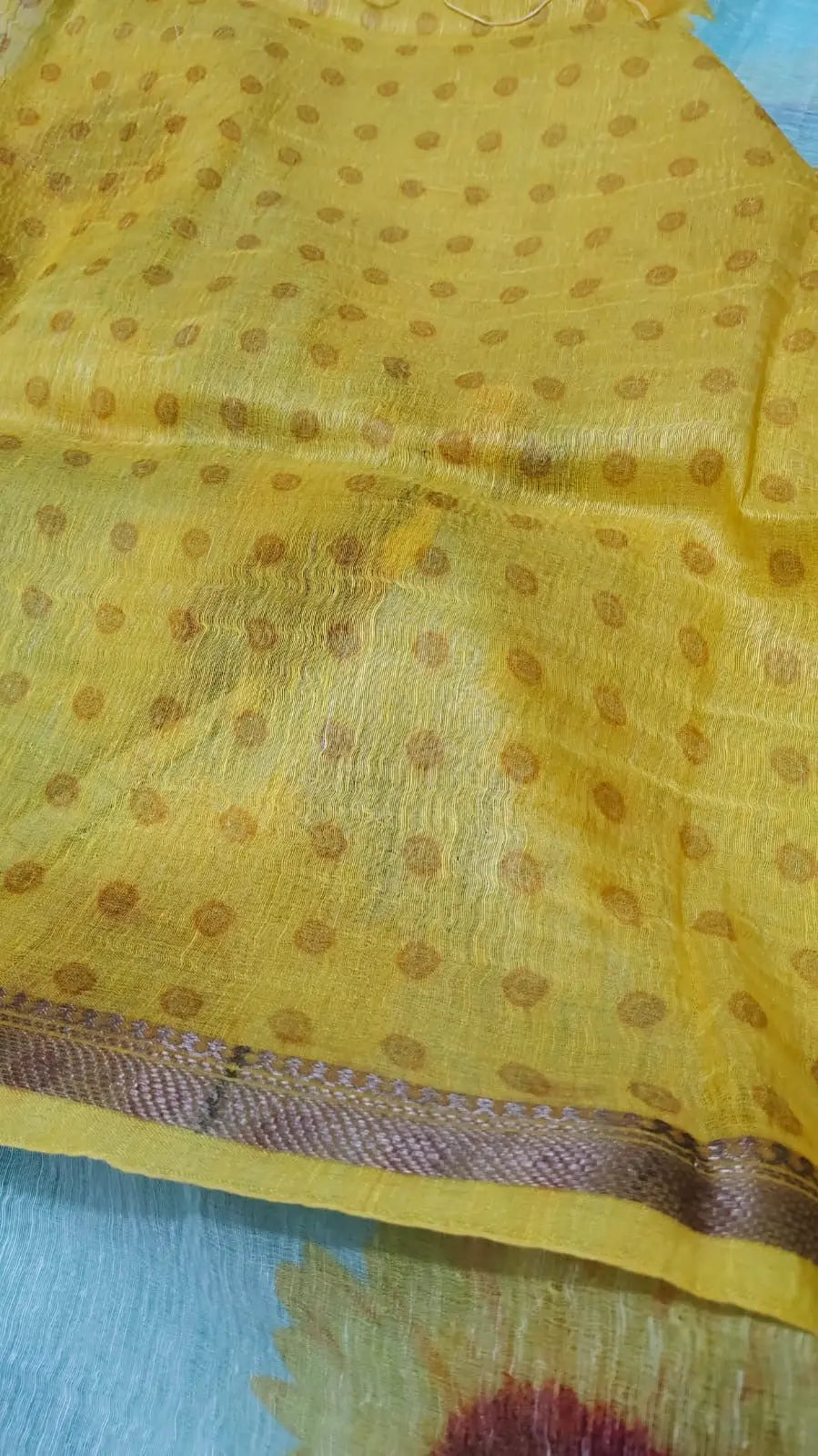 Powder Blue Shade Floral Printed Silk Linen Saree | KIHUMS Saree kihums clothing