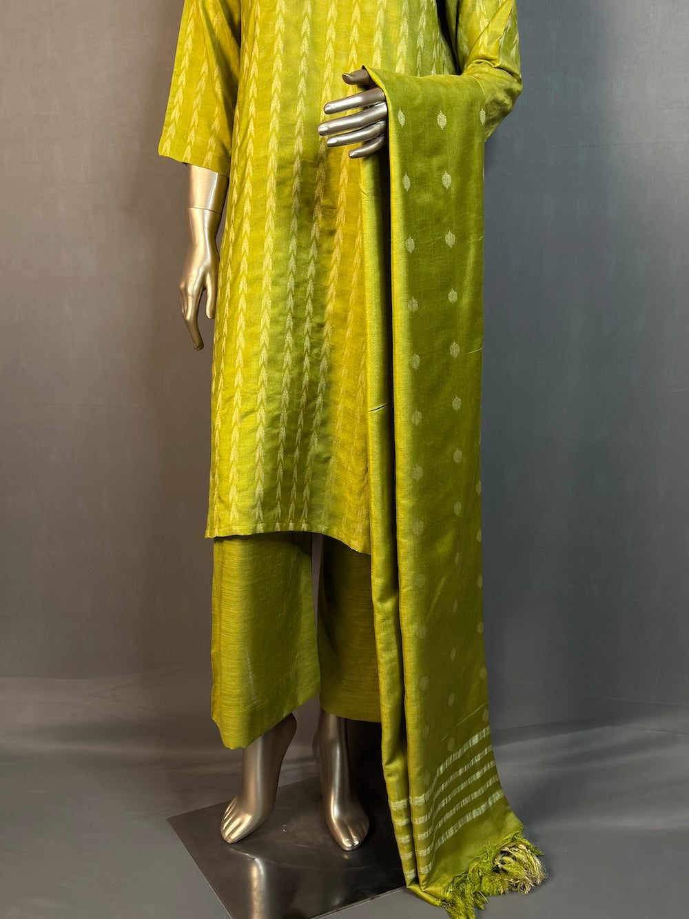 SHANAYA Three Piece Kurta Sets for women | Thread Woven Shalwar Suit