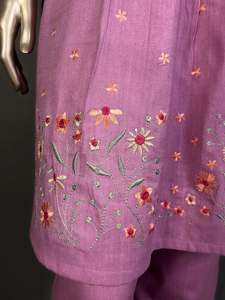 HEENA Three Piece Kurta Sets for women | Thread Embroidery Work Shalwar Suit