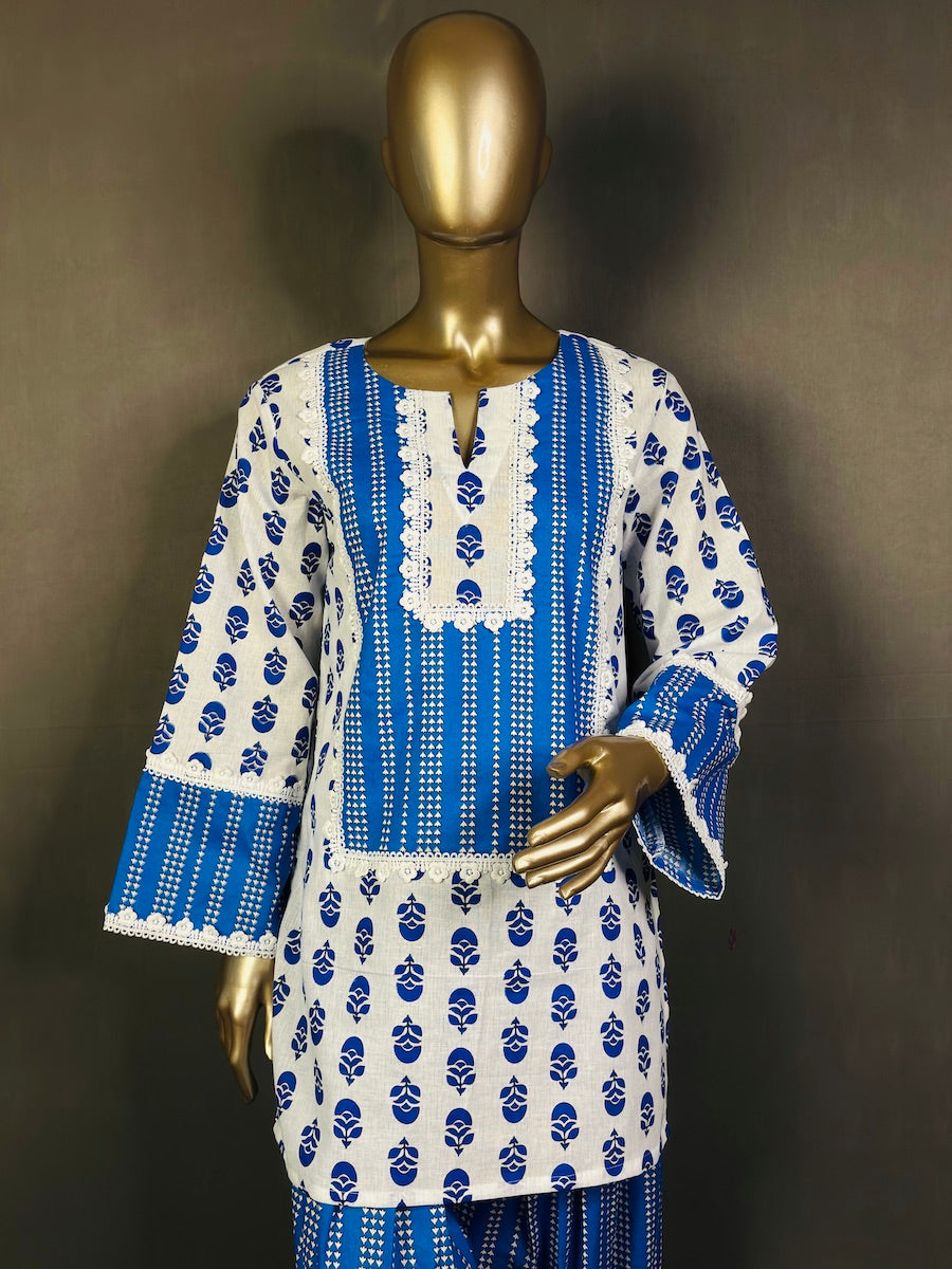 SELIN Cotton Floral Printed Kurta Set for women | Summer Kurta set