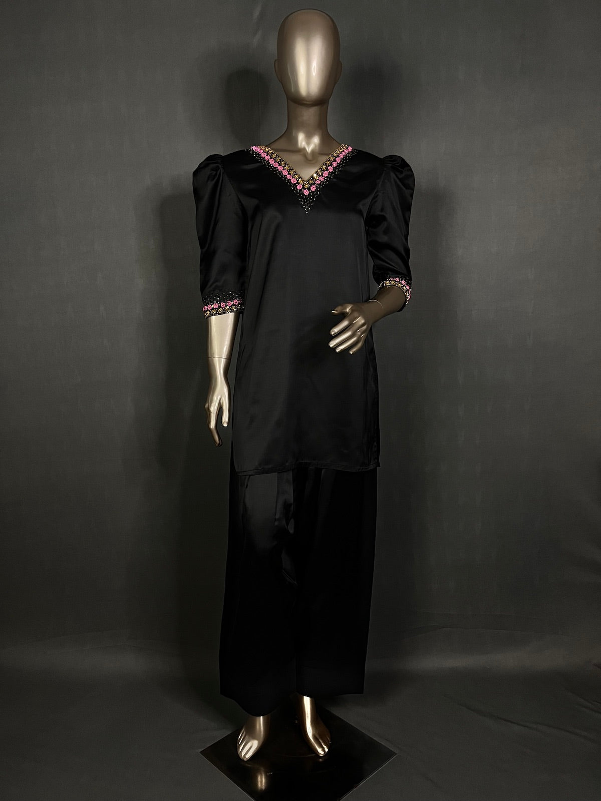 LAYLA Black Farshi Shalwar Kurta Set | Hand work | Kurta Sets for women