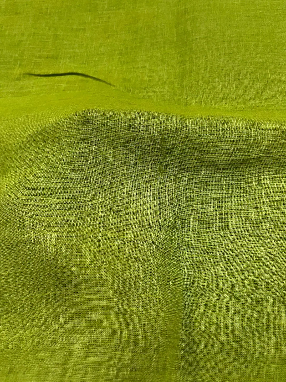 40 lea 58 inch 100% pure Handloom Linen Fabric - Bright Green kihums clothing