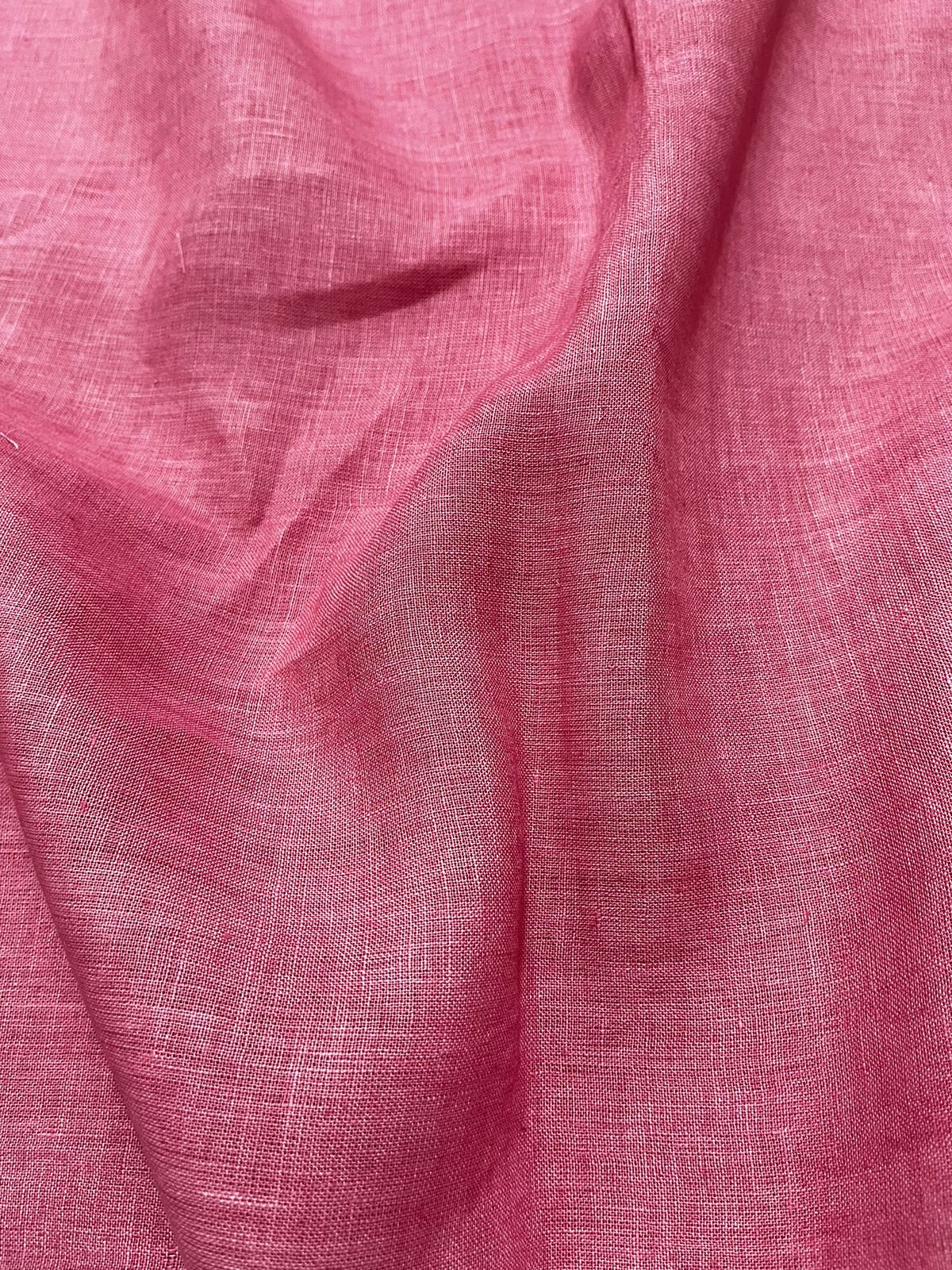 40 lea 58 inch 100% pure Handloom Linen Fabric -Pink Shade kihums clothing