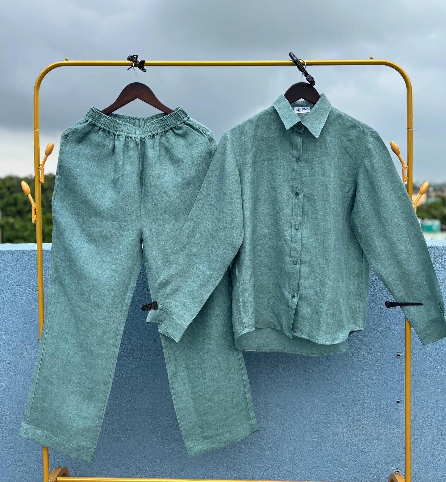 100% Pure Handloom Linen Co-ord Sets for Women | Stylish & Trendy Two-Piece Matching Sets kihums clothing