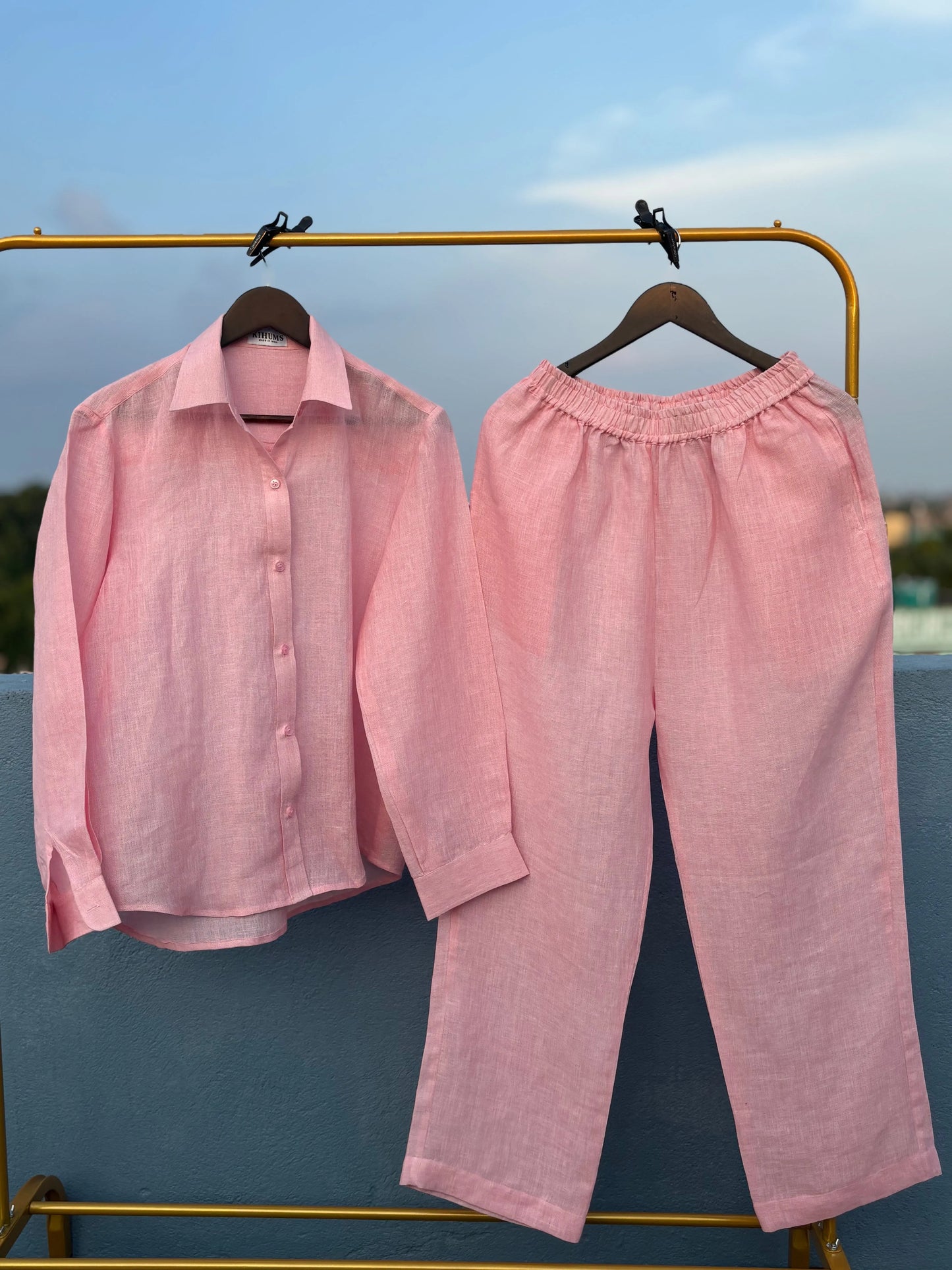 100% Pure Handloom Linen Co-ord Sets for Women | Stylish & Trendy Two-Piece Matching Sets kihums clothing