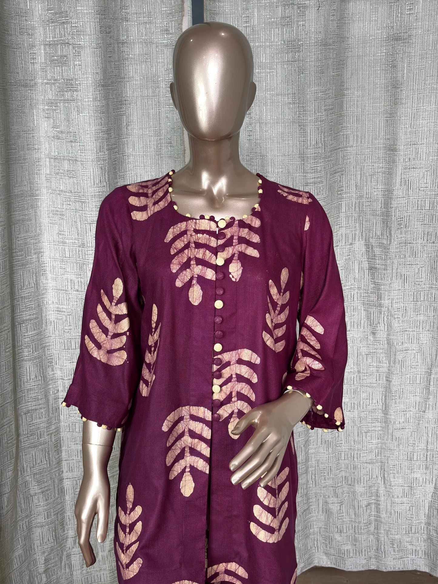 Magenta Batik Print Co-ord Set: Elegant & Comfortable Two-Piece Outfit | Fusion of Elegance and Comfort kihums clothing