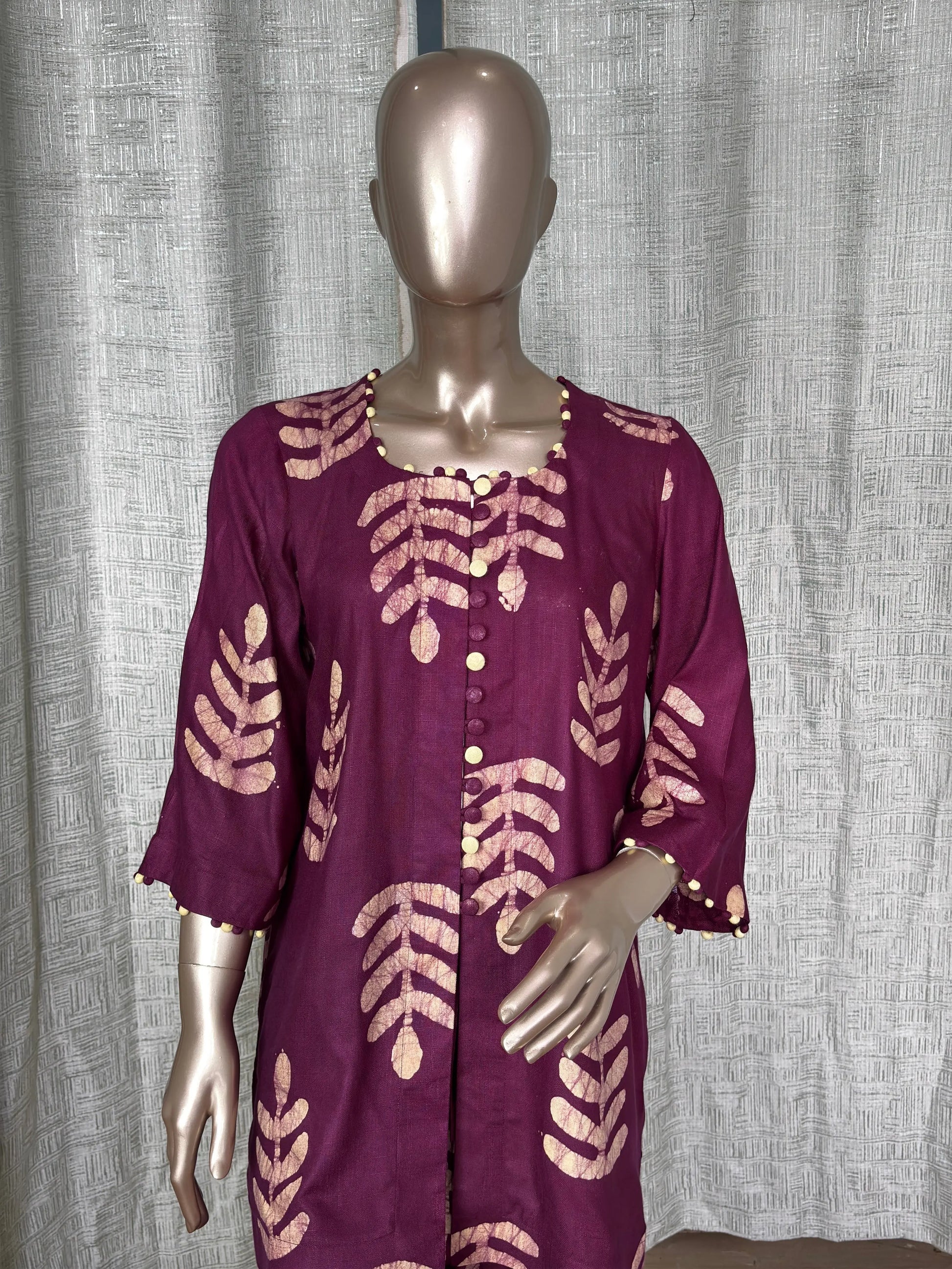 Magenta Batik Print Co-ord Set: Elegant & Comfortable Two-Piece Outfit | Fusion of Elegance and Comfort kihums clothing