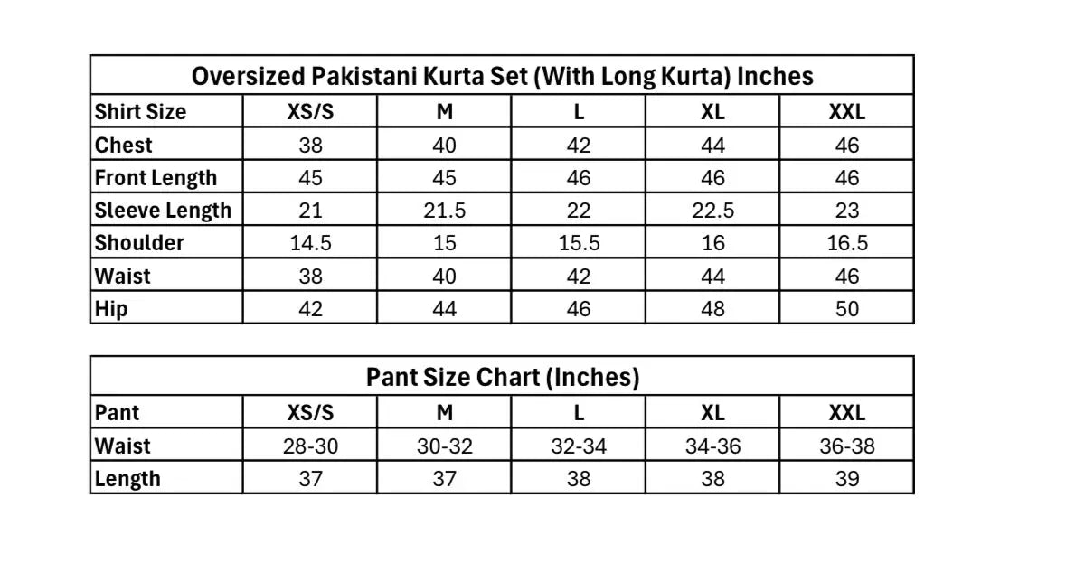 Black with White Thread Embroidered Pakistani Style Oversized Co-ord set kihums clothing