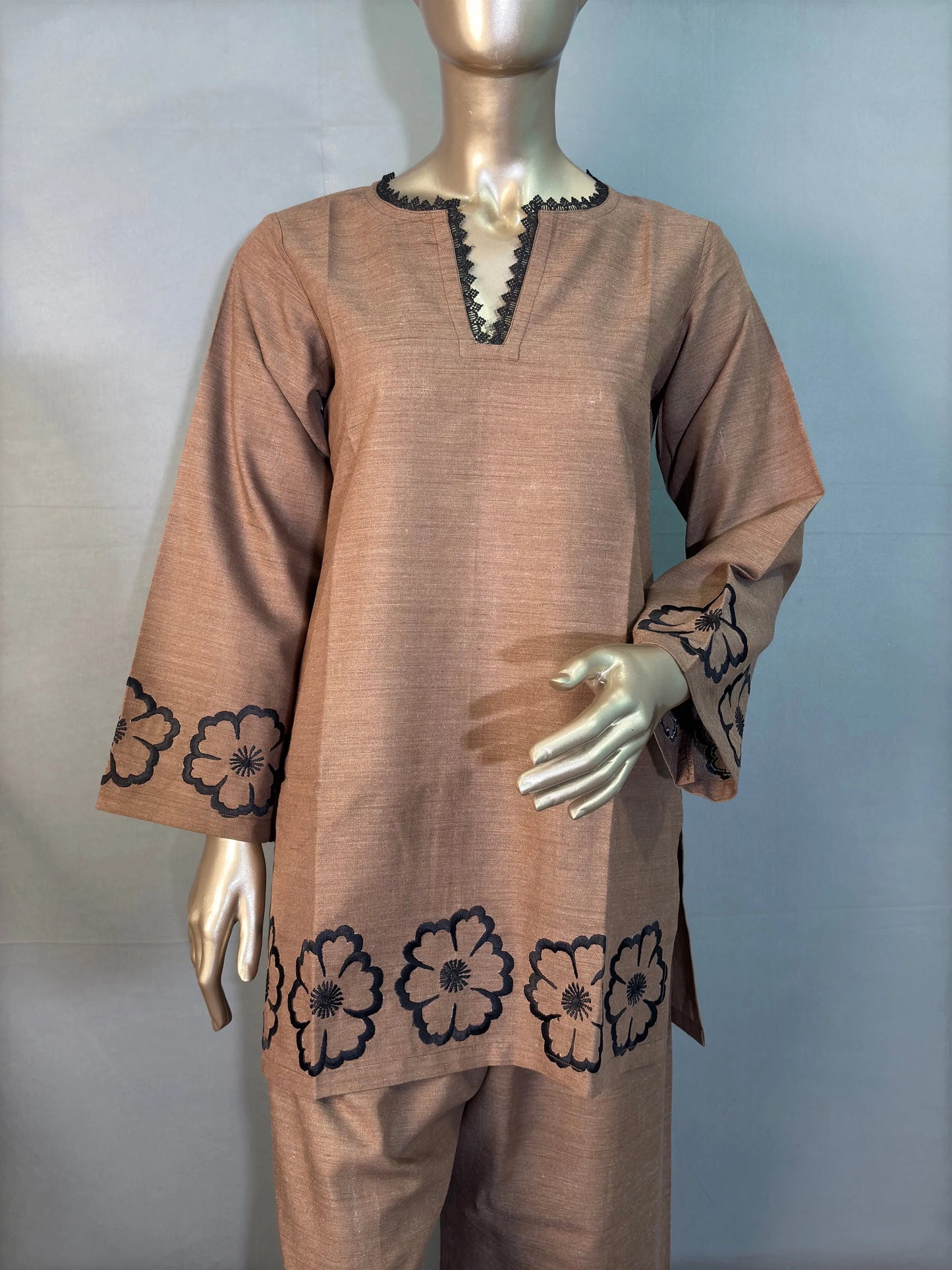 Coffee Shade- Stylish & Trendy Embroidered Co-ord sets kihums clothing