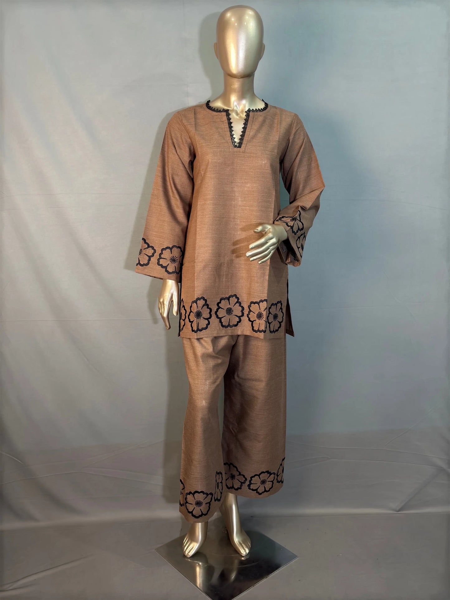 Coffee Shade- Stylish & Trendy Embroidered Co-ord sets kihums clothing
