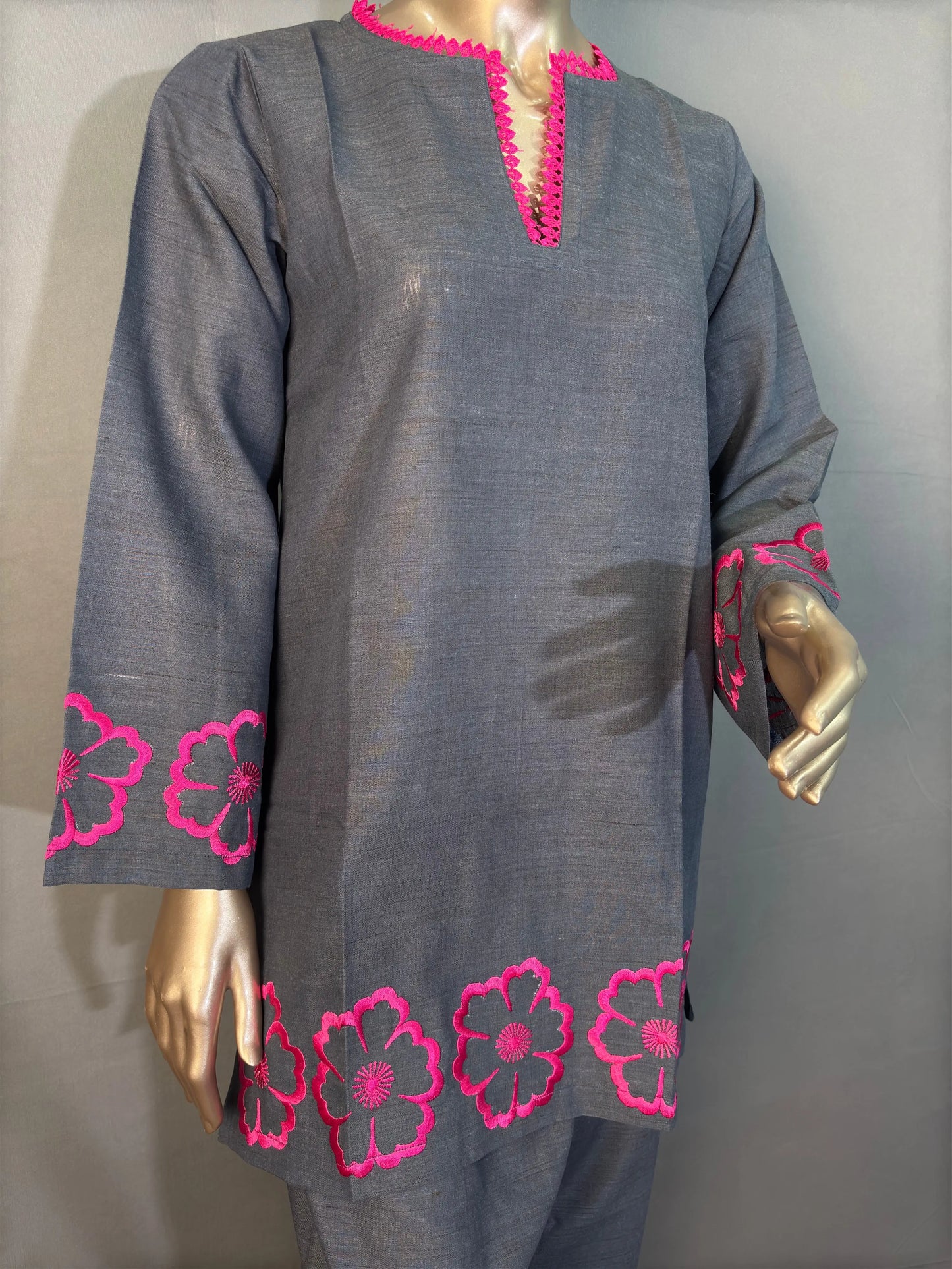 GREY Shade- Stylish & Trendy Embroidered Co-ord sets kihums clothing