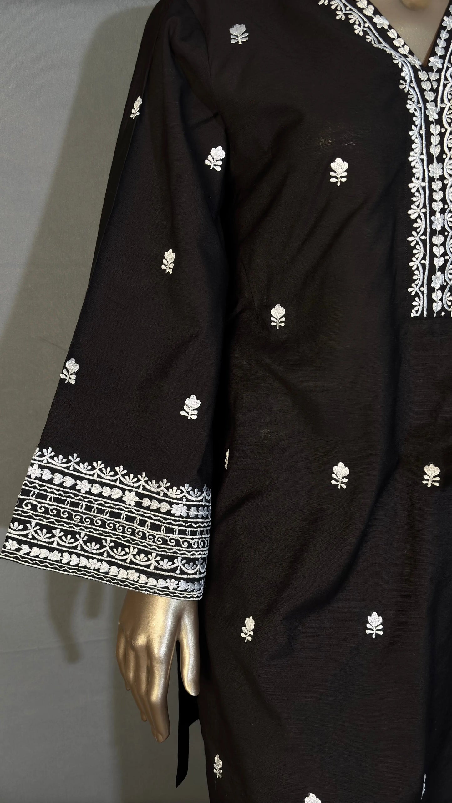 Black with Black Embroidered Pakistani Style Co-ord sets kihums clothing