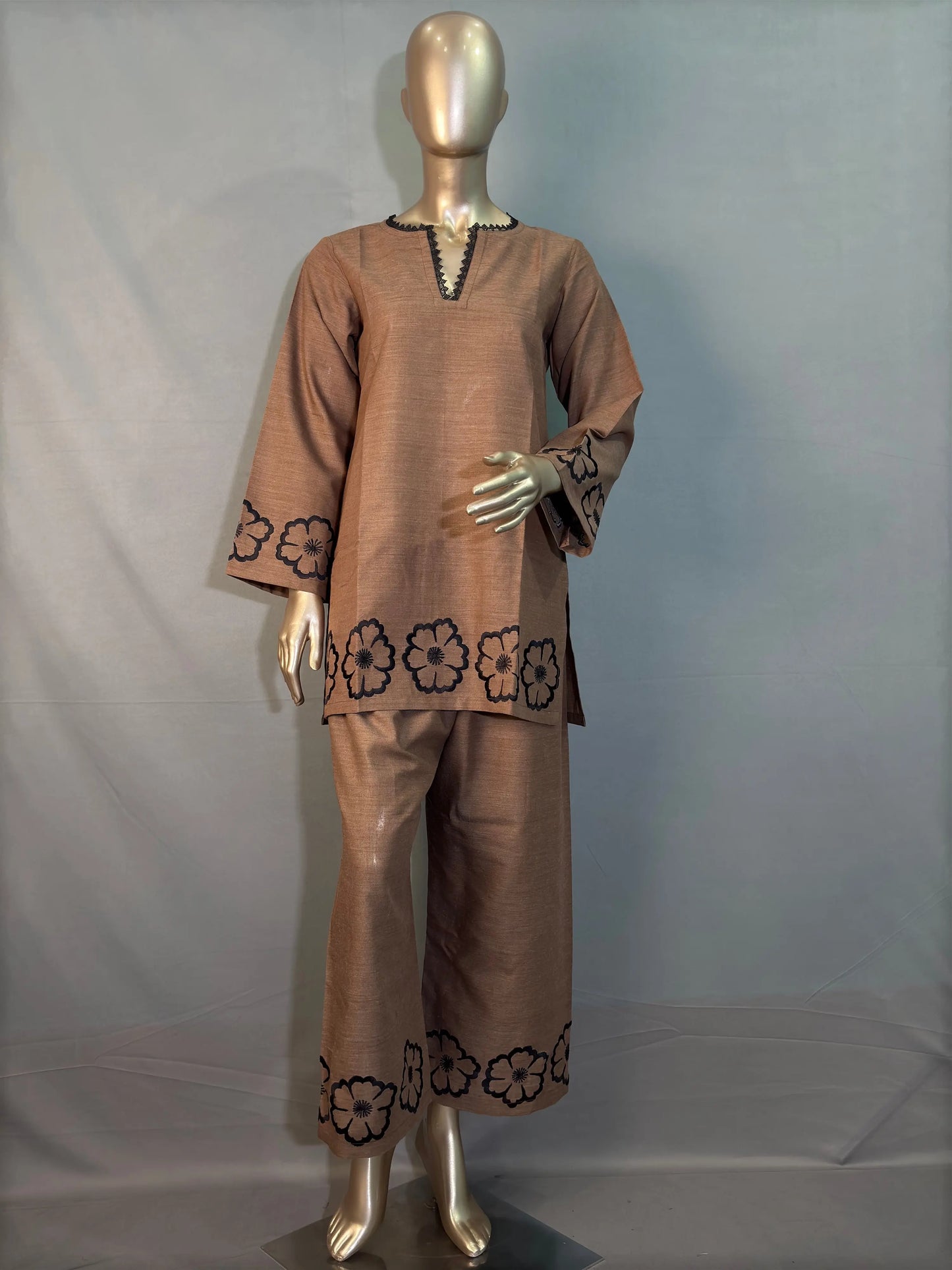 Coffee Shade- Stylish & Trendy Embroidered Co-ord sets kihums clothing