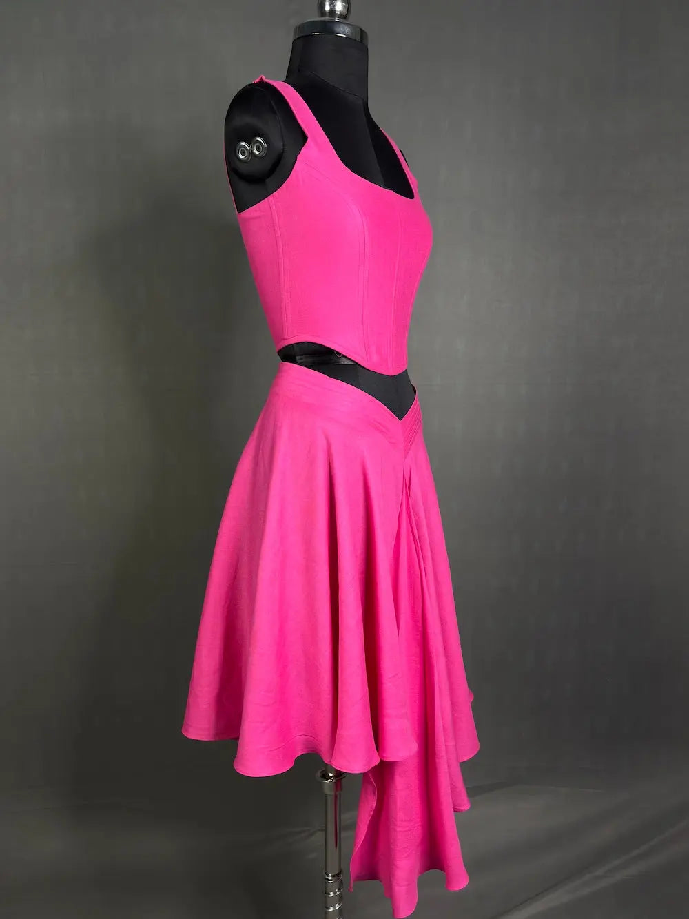 Pink Elegant Linen Skirt kihums clothing
