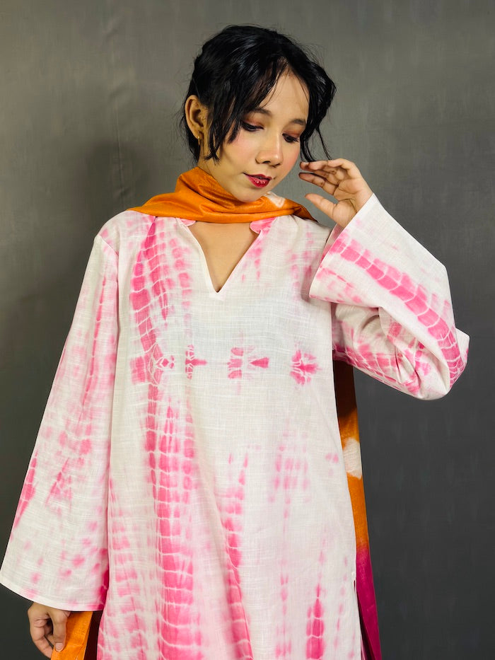 SHIBORI Cotton Kurta Set for women with beautiful print | Summer Kurta set