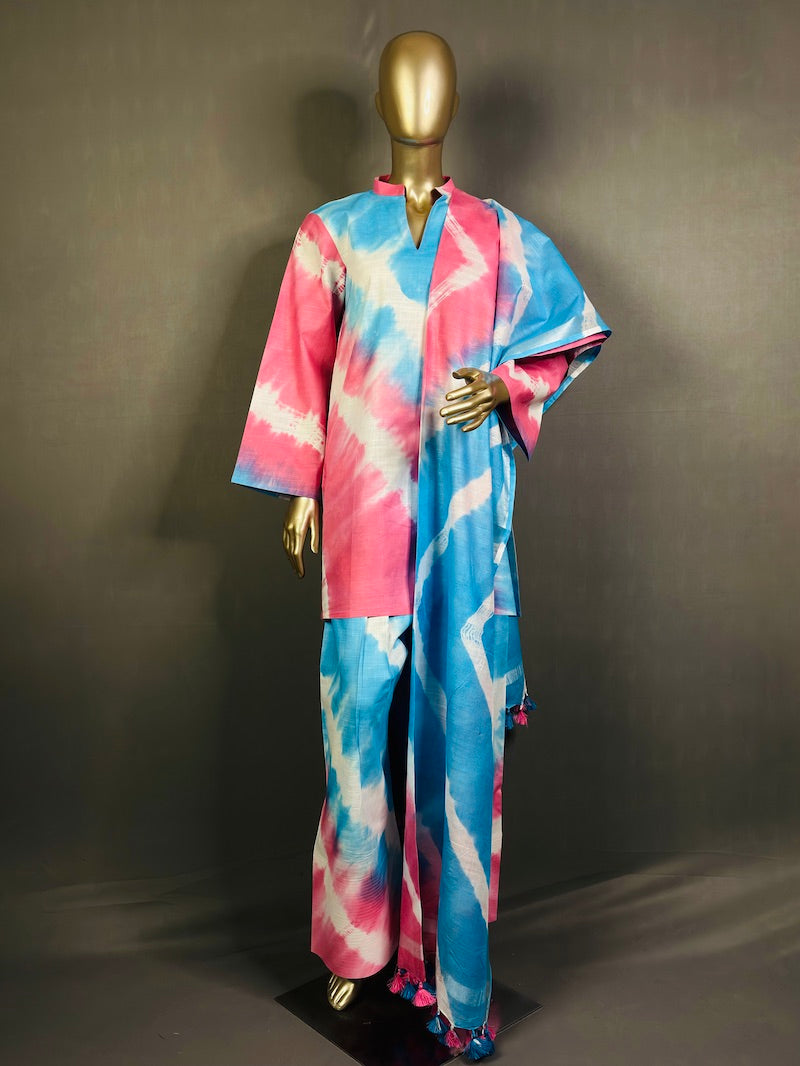 SHIBORI Cotton Kurta Set for women with beautiful print | Summer Kurta set