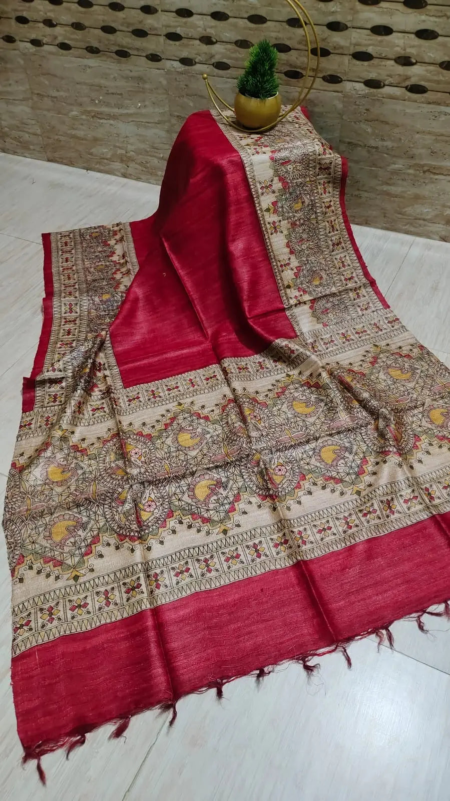 DUPATTA: Madhubani Tussar Silk Handloom Dupatta| KIHUMS Dupatta kihums clothing