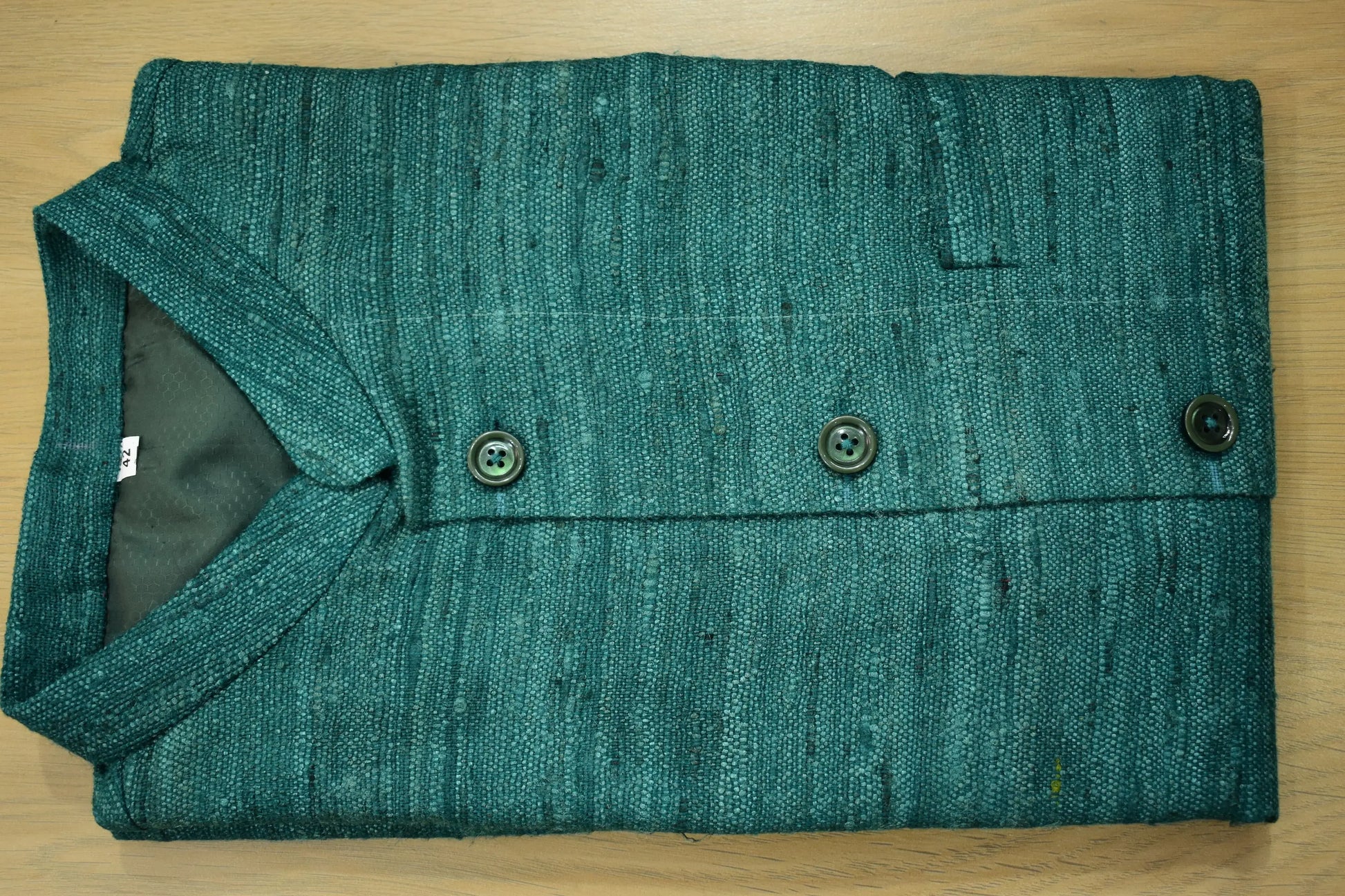 Handloom 100% pure Katiya Silk Men's GreenJacket | Vest | Men Traditional wear kihums clothing