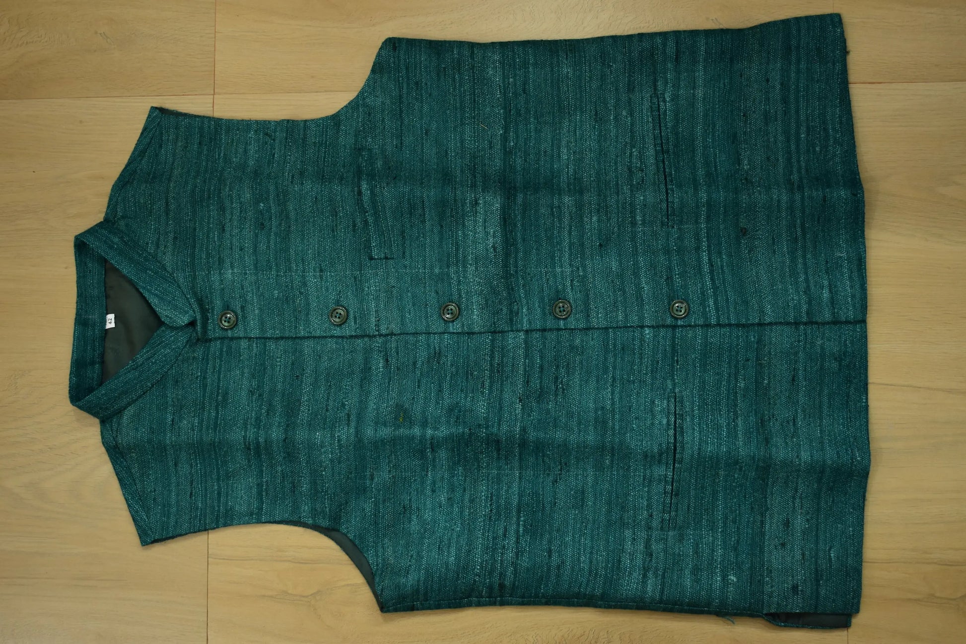 Handloom 100% pure Katiya Silk Men's GreenJacket | Vest | Men Traditional wear kihums clothing