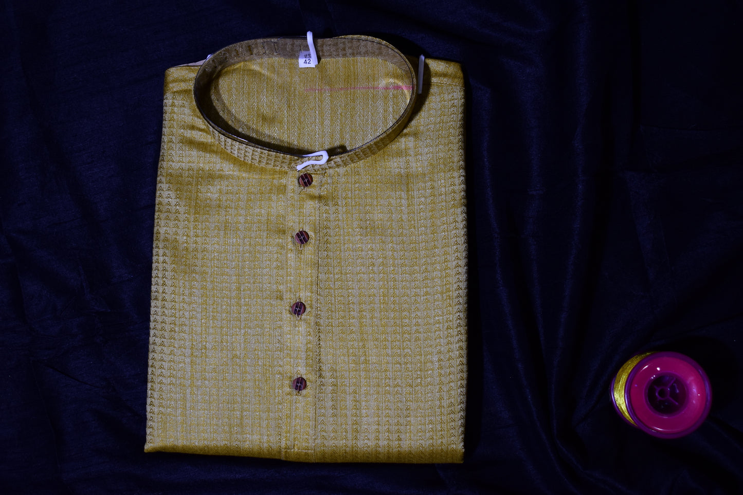 Golden Handloom Men's Kurta | Viscose Silk | Men Traditional wear