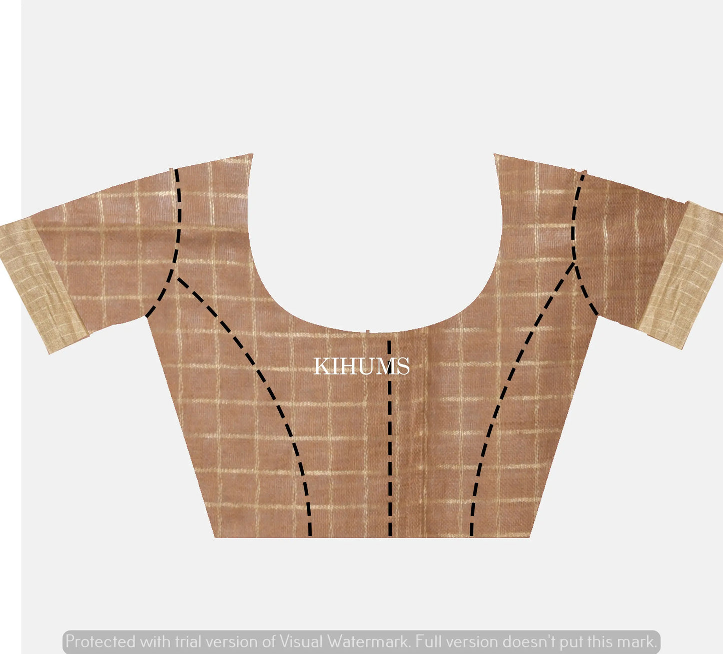 Gold Shade Handmade Pure Linen Saree | Gold Zari Checks | KIHUMS Saree kihums clothing