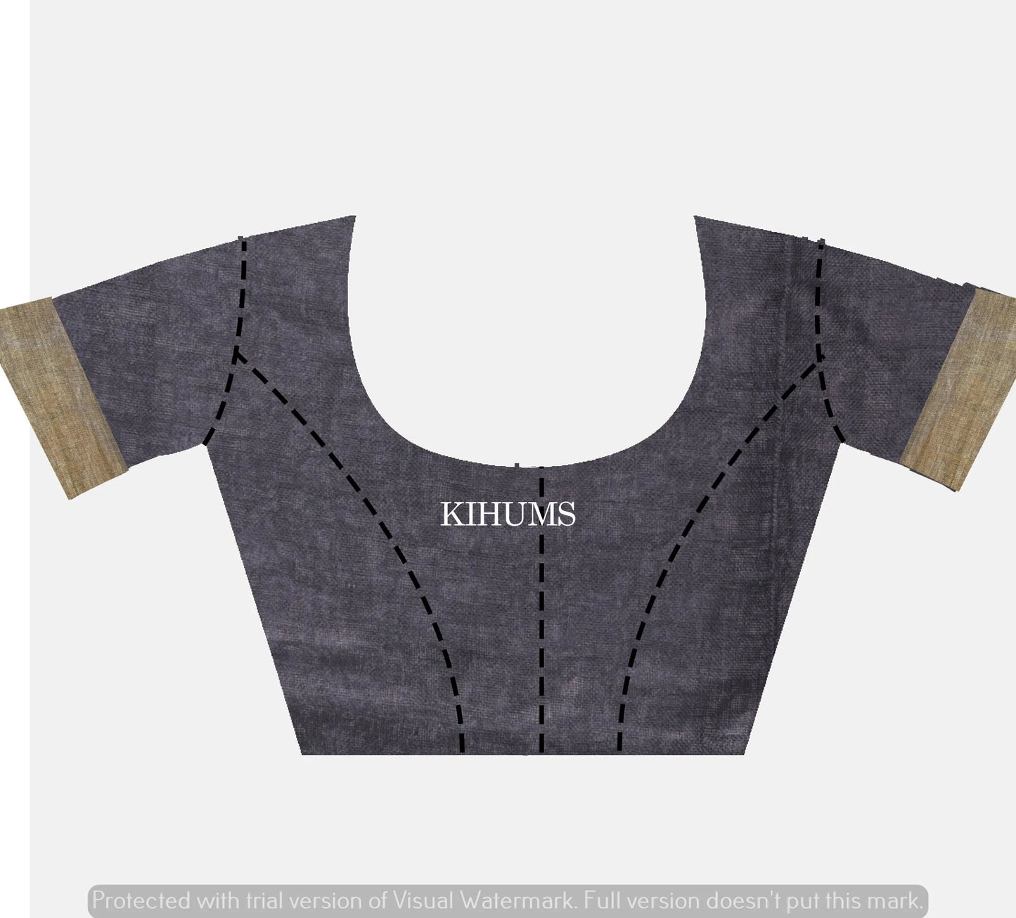 Black Handmade Pure Linen Saree | Gold Zari Border| KIHUMS Saree kihums clothing